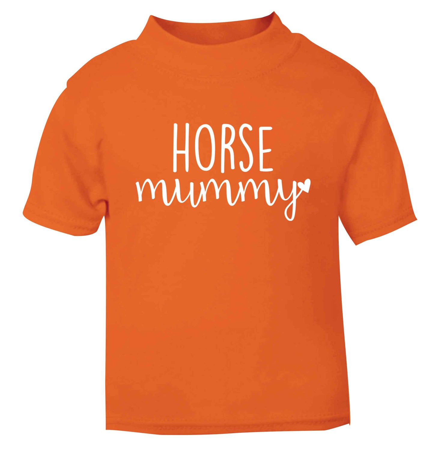 Horse mummy orange baby toddler Tshirt 2 Years