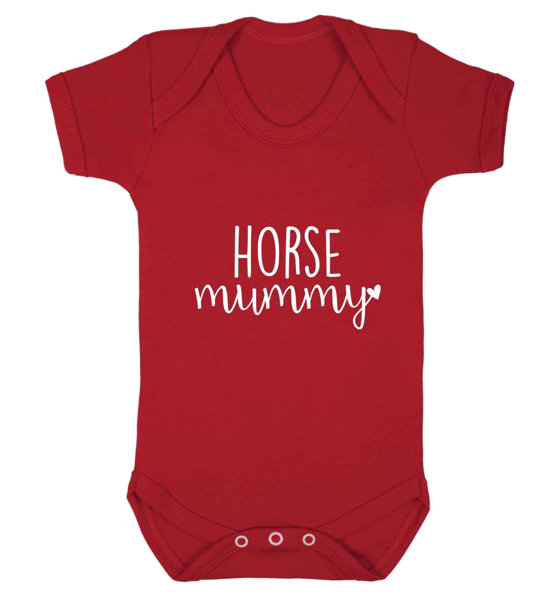 Horse mummy baby vest red 18-24 months