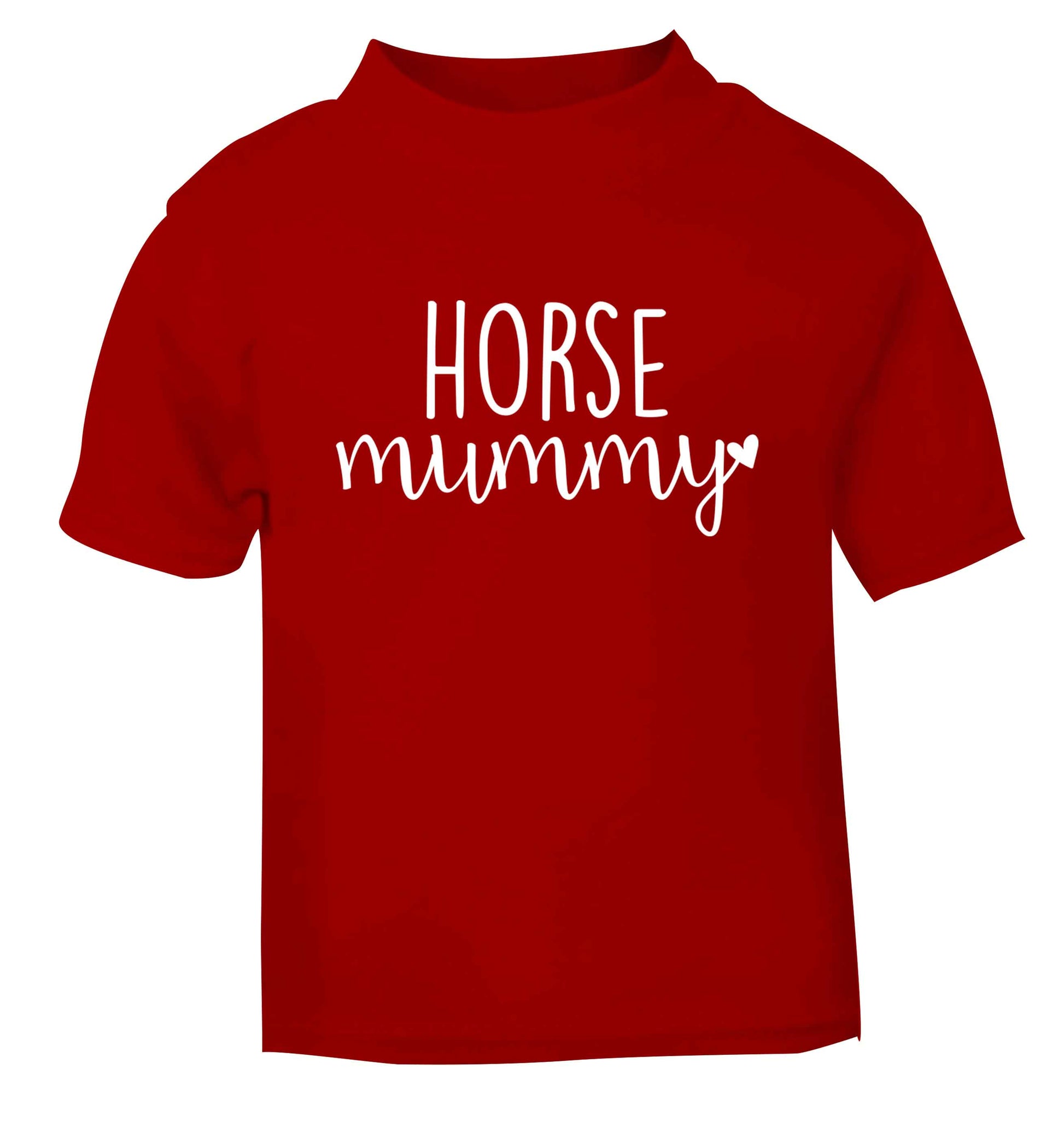 Horse mummy red baby toddler Tshirt 2 Years