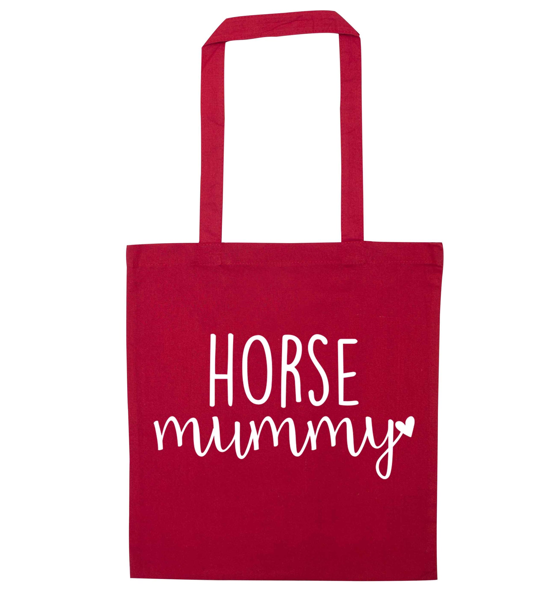 Horse mummy red tote bag