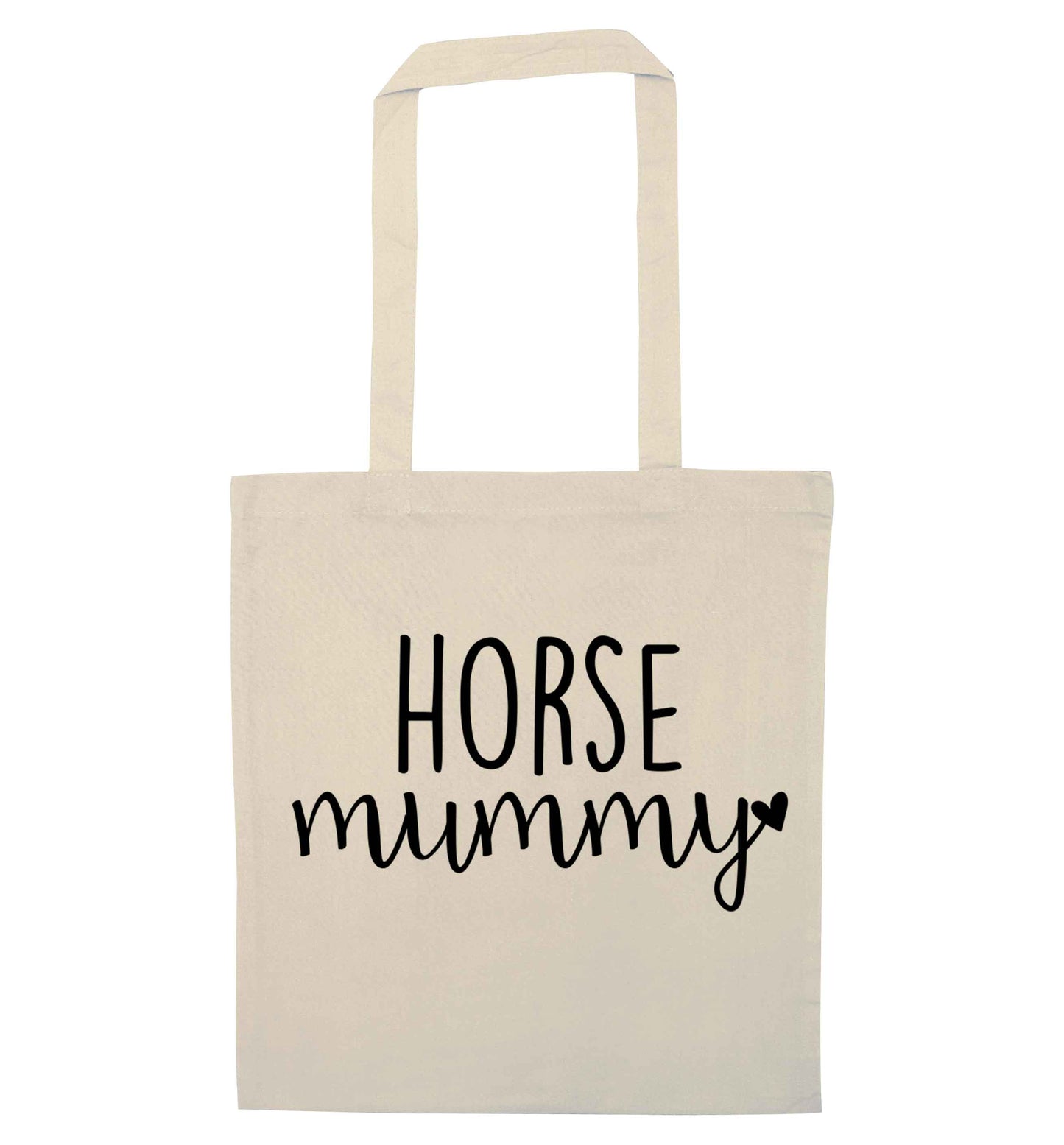 Horse mummy natural tote bag