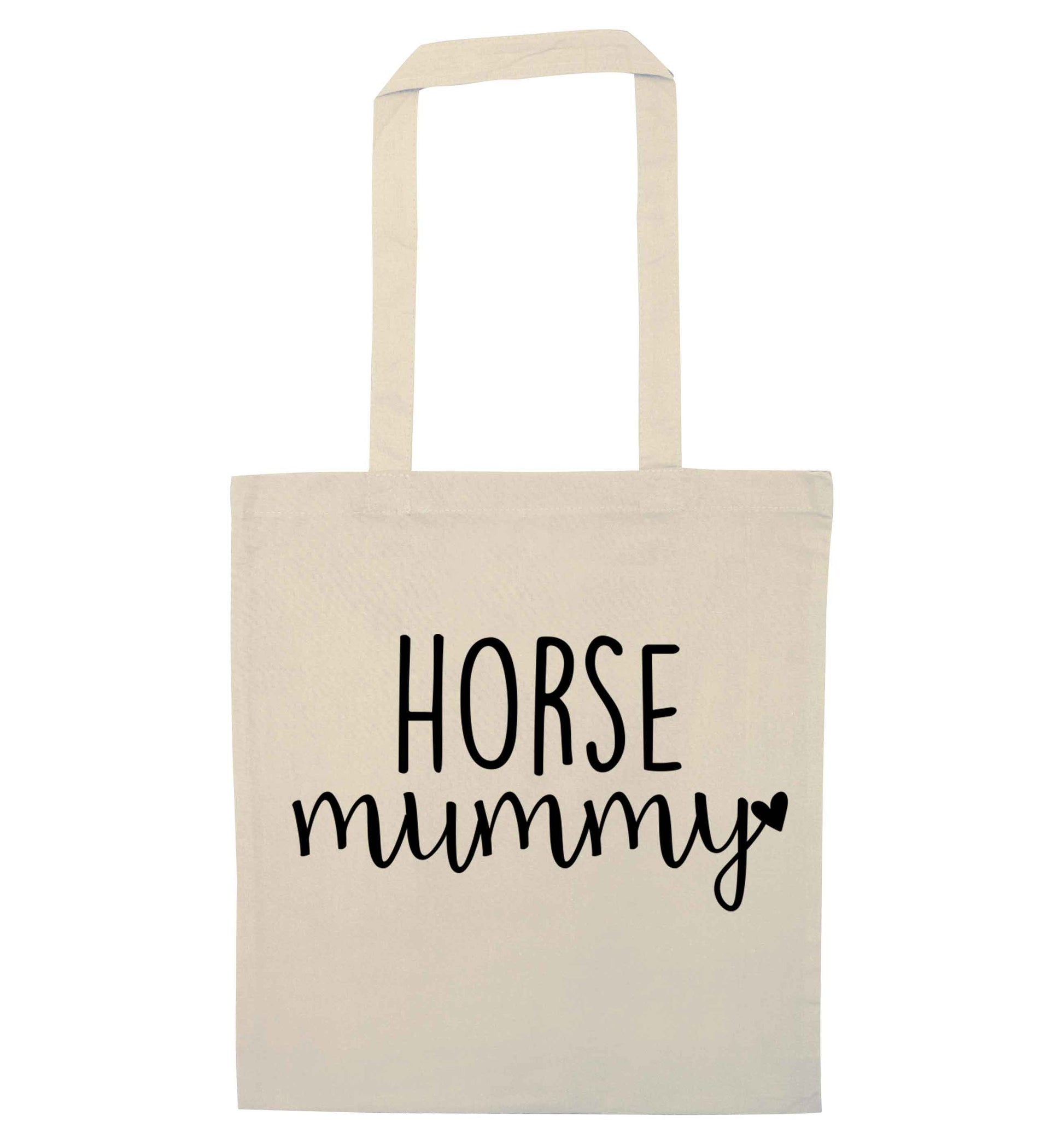 Horse mummy natural tote bag