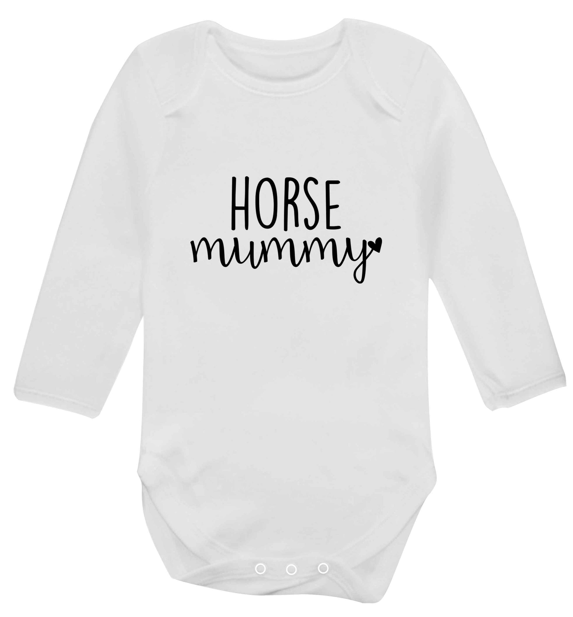 Horse mummy baby vest long sleeved white 6-12 months