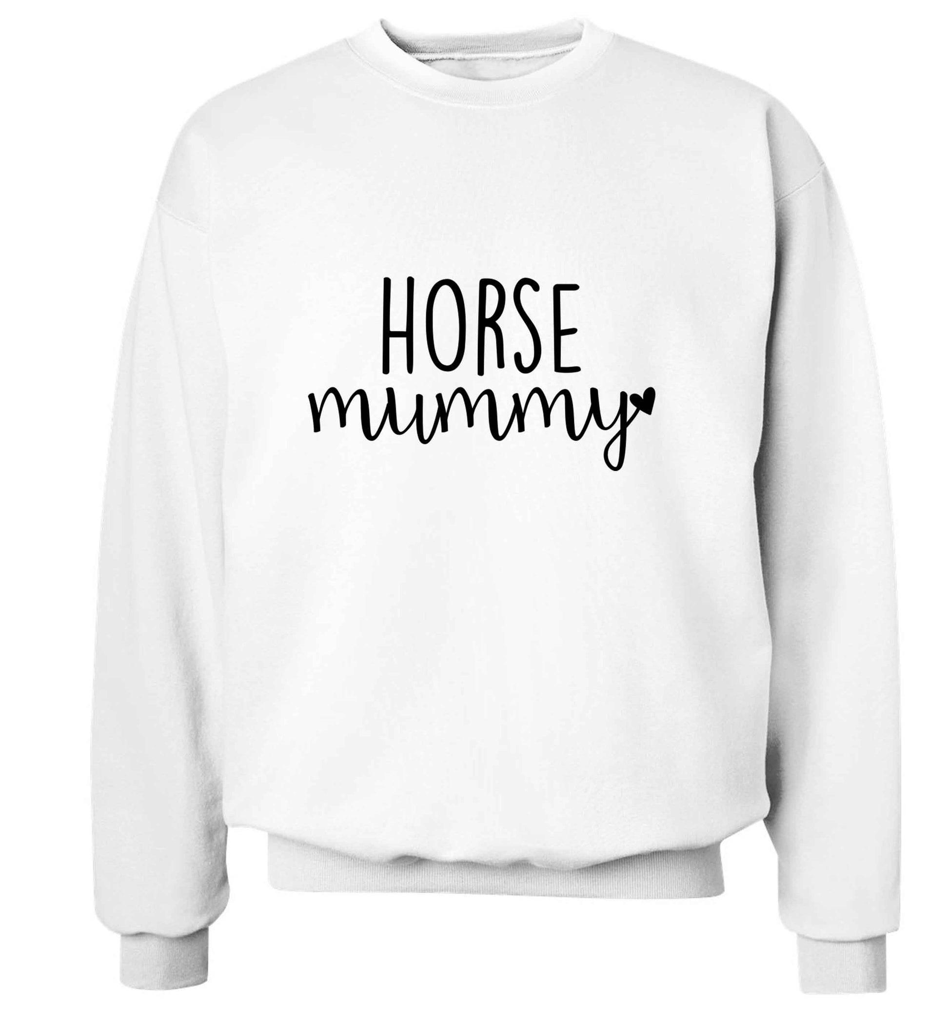 Horse mummy adult's unisex white sweater 2XL