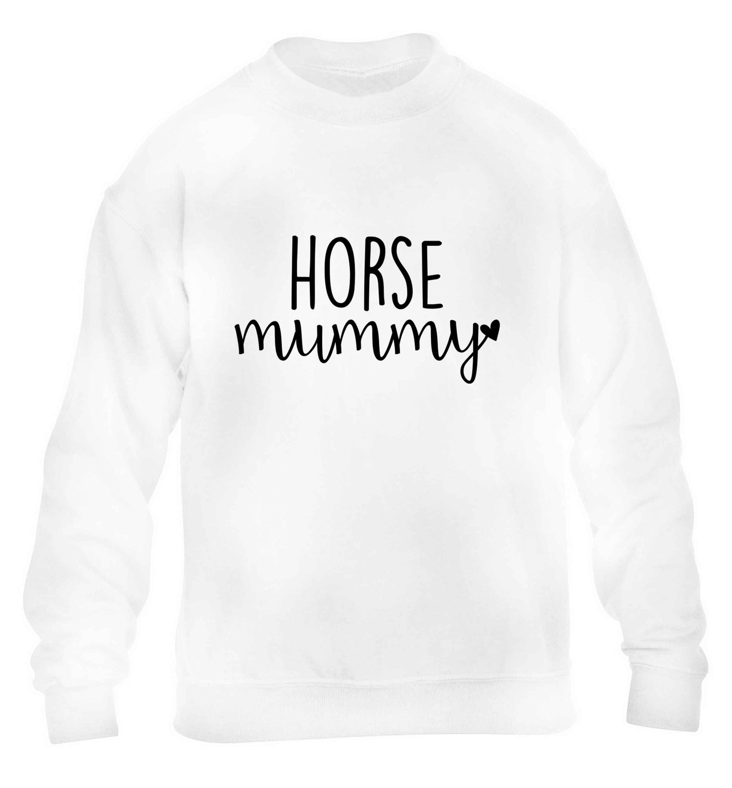 Horse mummy children's white sweater 12-13 Years