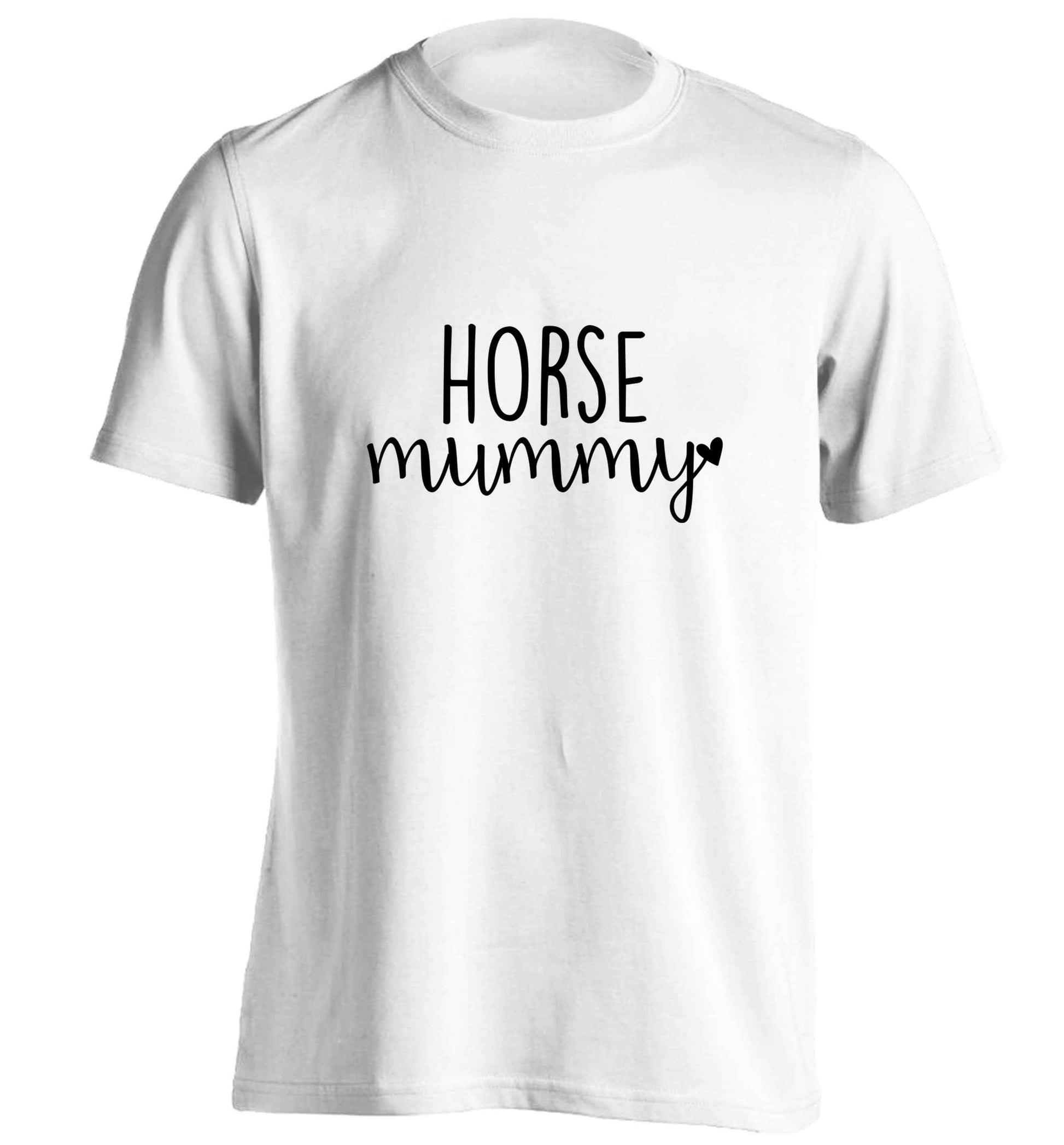 Horse mummy adults unisex white Tshirt 2XL