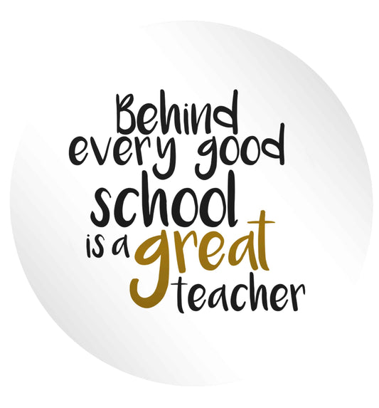 Behind every good school is a great teacher 24 @ 45mm matt circle stickers