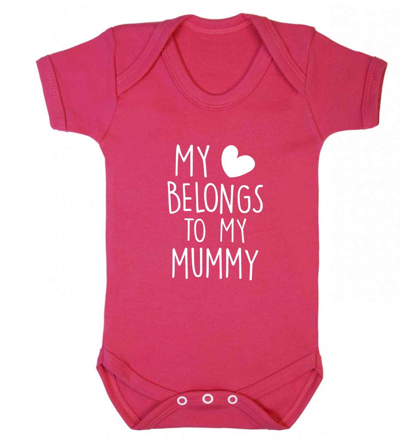My heart belongs to my mummy baby vest dark pink 18-24 months