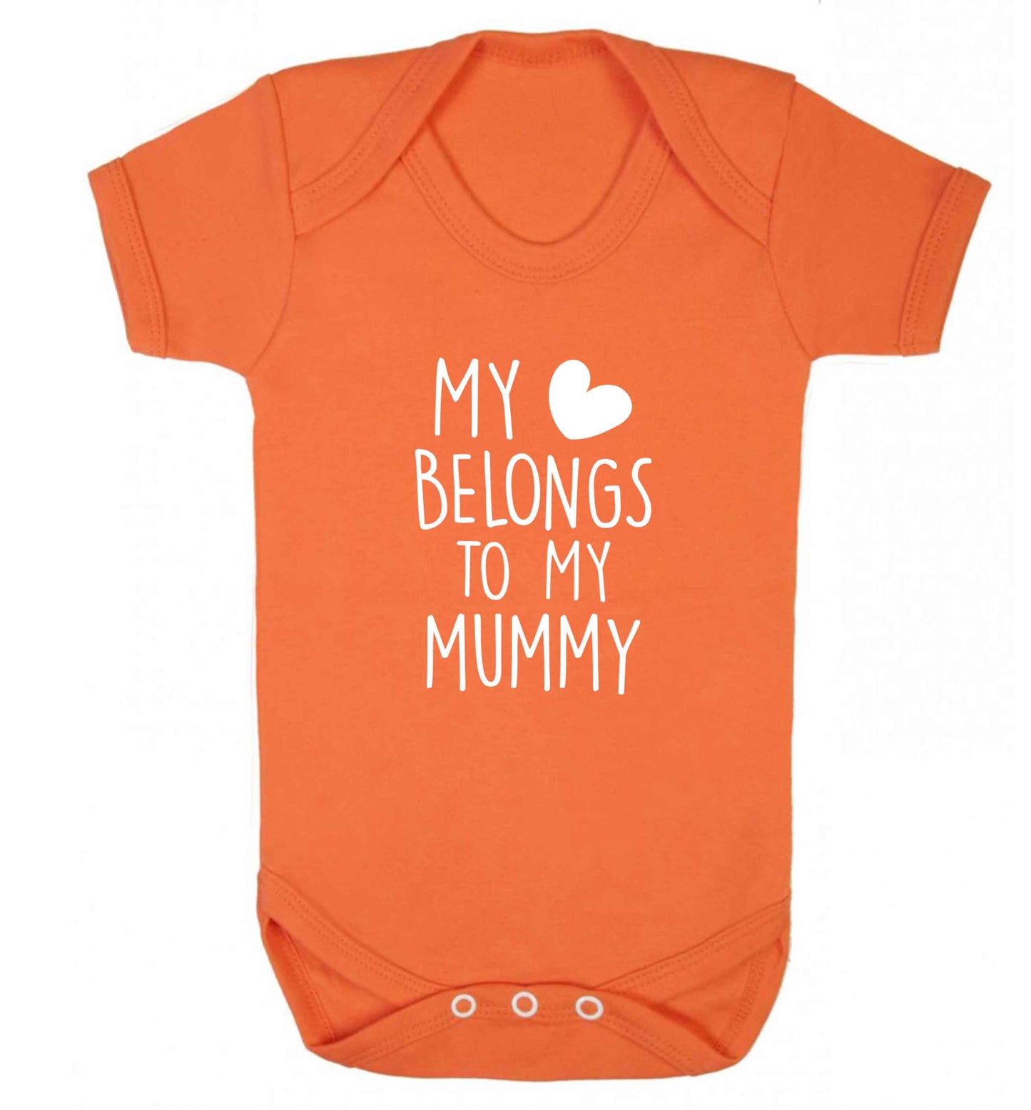 My heart belongs to my mummy baby vest orange 18-24 months