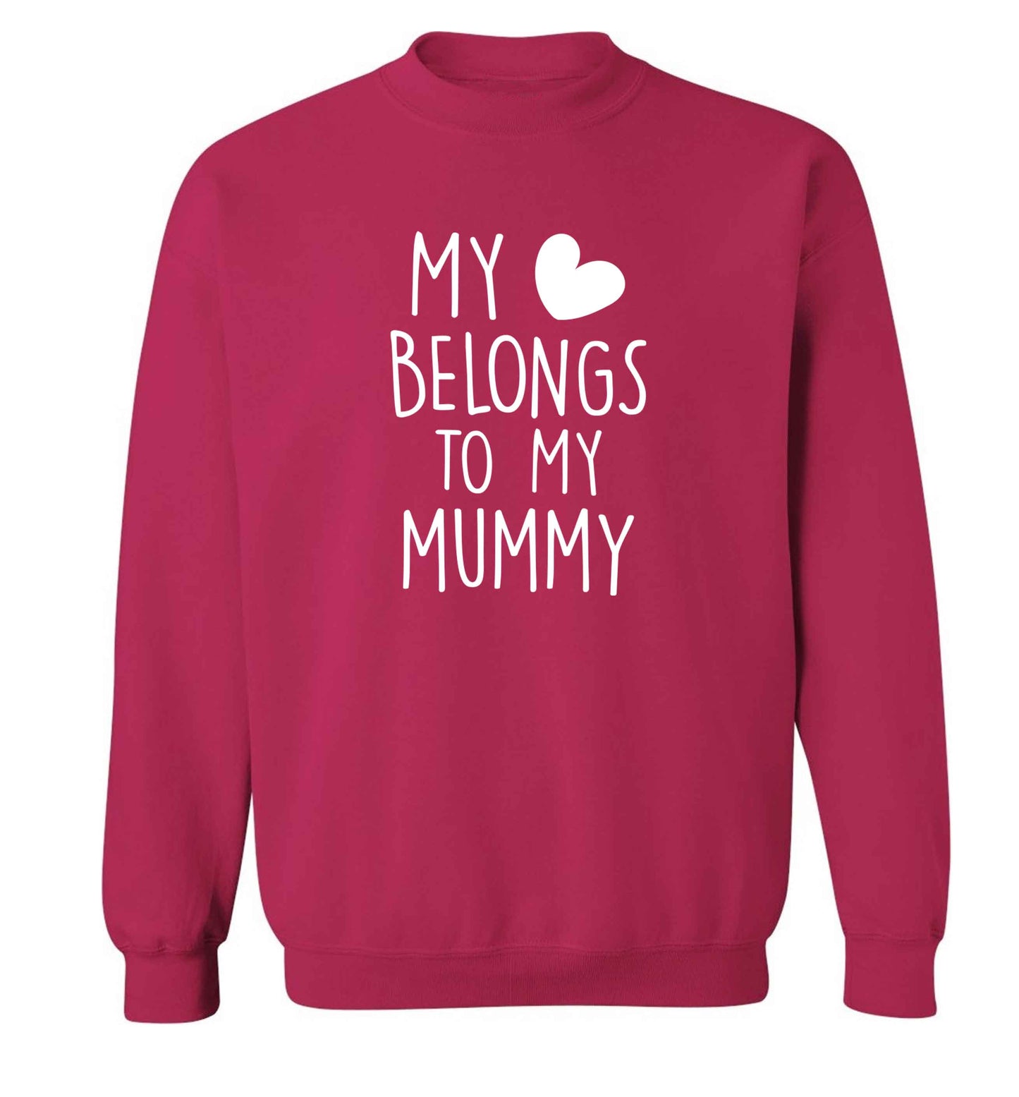 My heart belongs to my mummy adult's unisex pink sweater 2XL