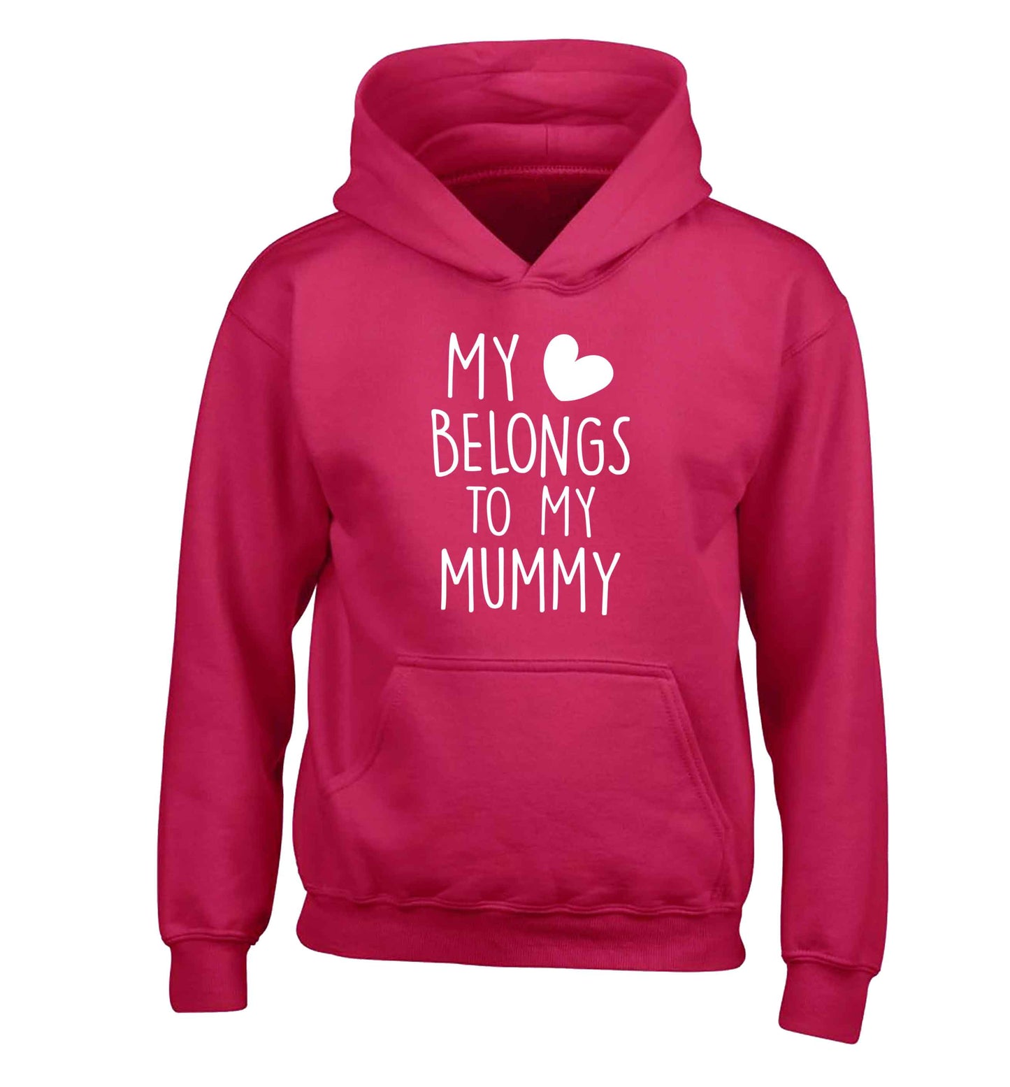 My heart belongs to my mummy children's pink hoodie 12-13 Years