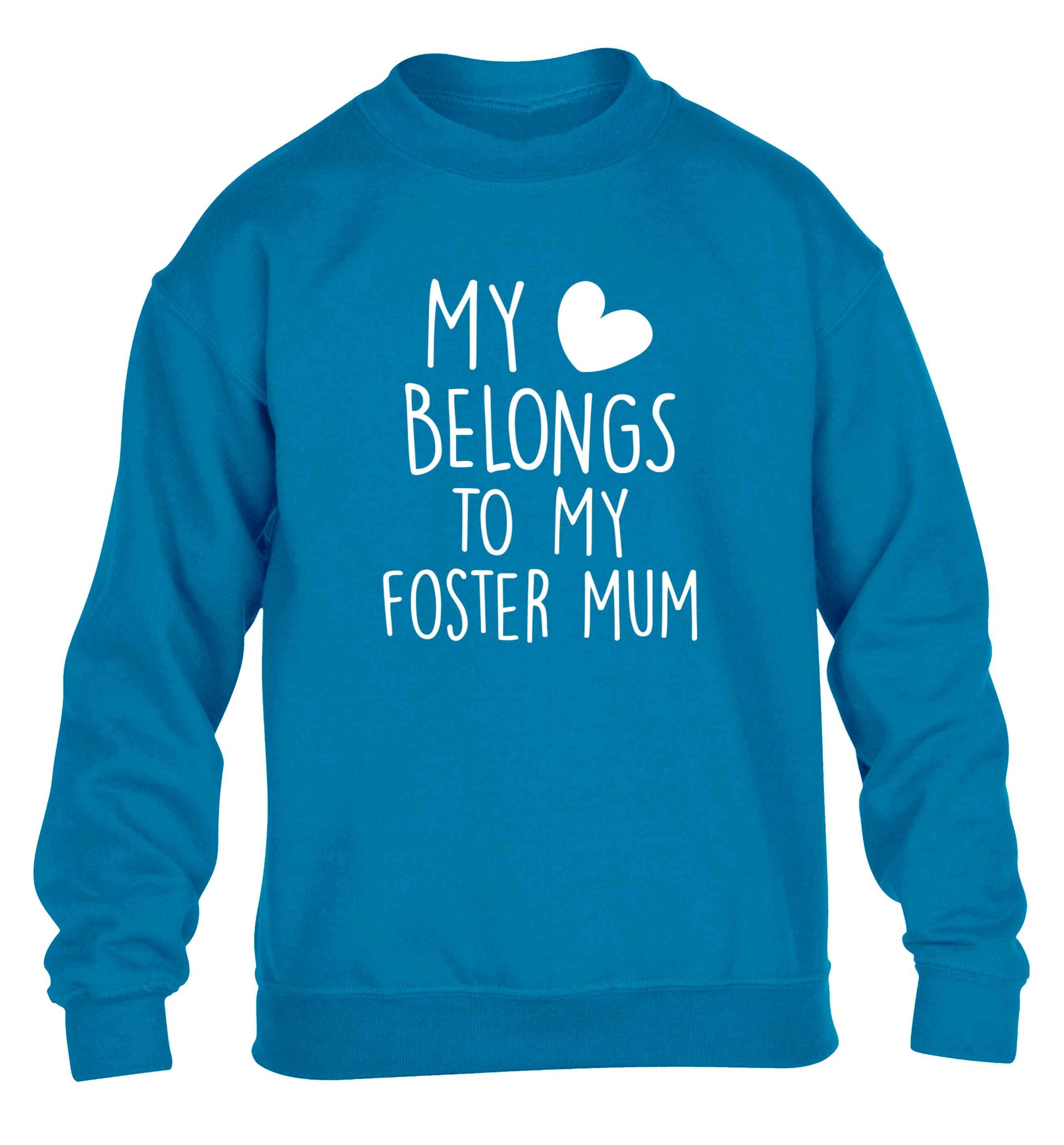 My heart belongs to my foster mum children's blue sweater 12-13 Years