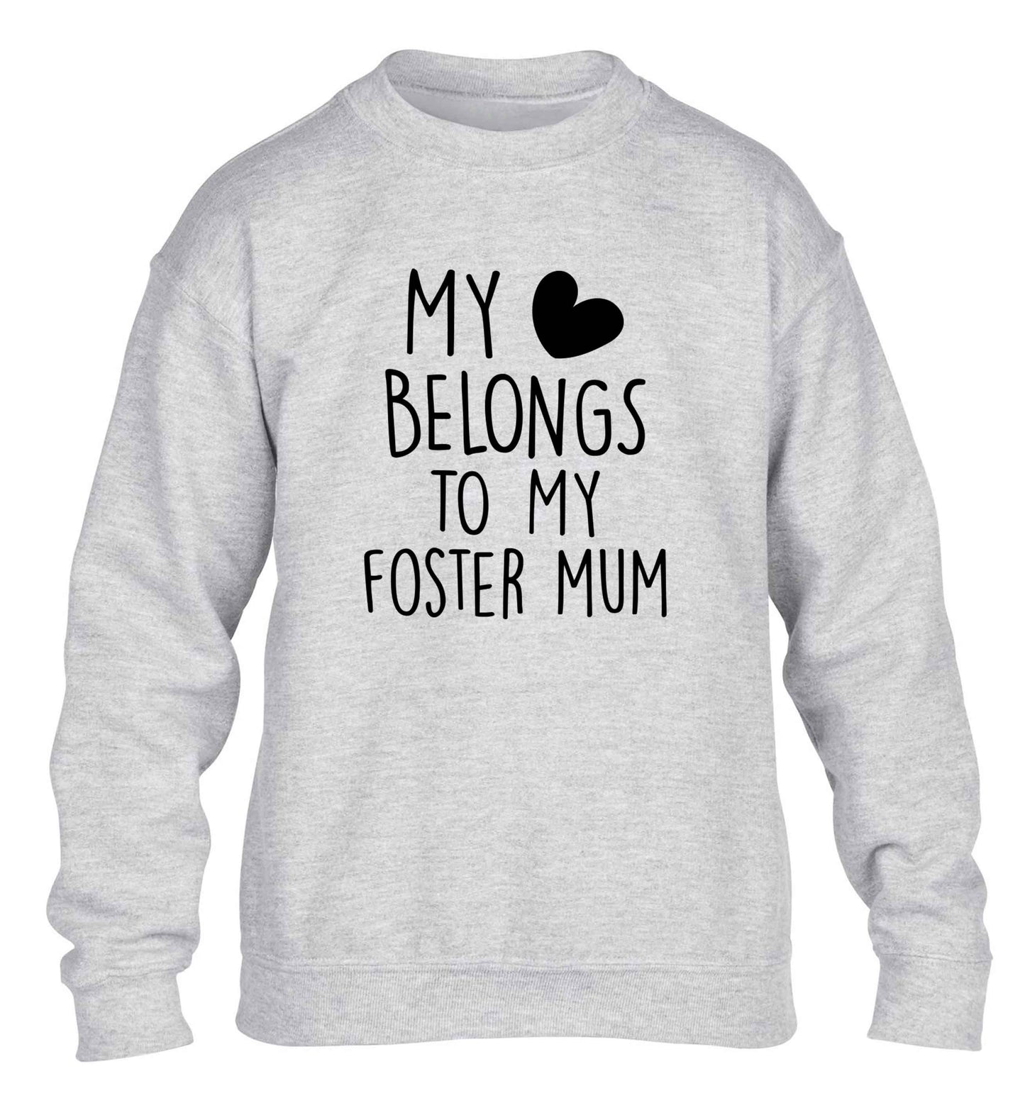 My heart belongs to my foster mum children's grey sweater 12-13 Years