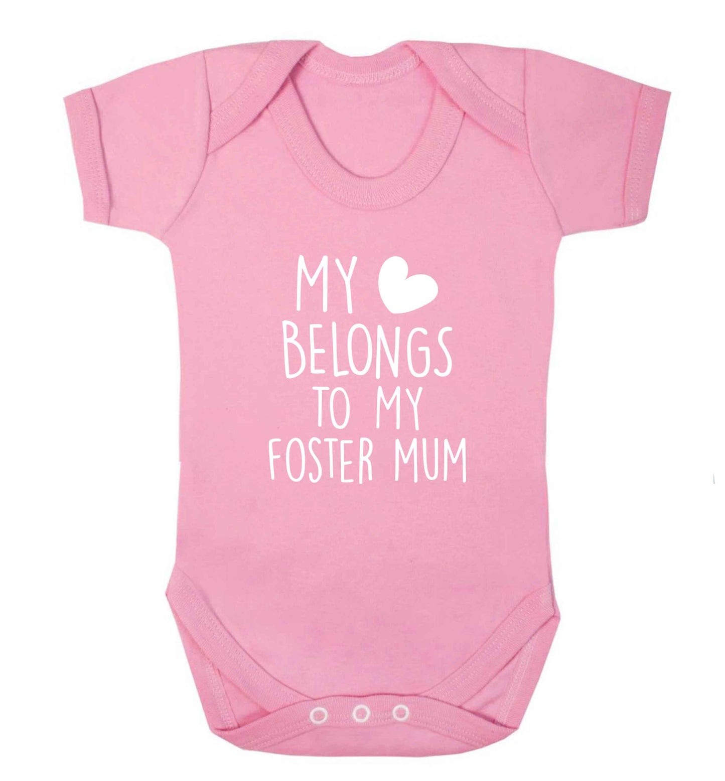 My heart belongs to my foster mum baby vest pale pink 18-24 months