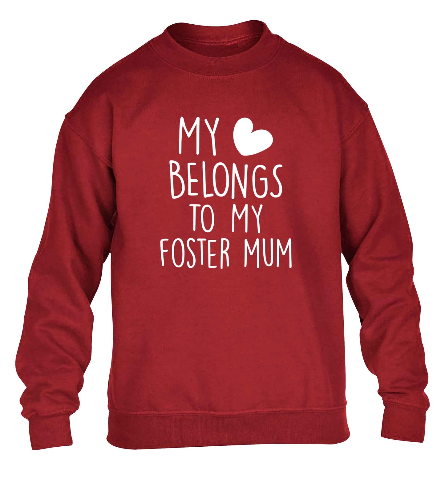 My heart belongs to my foster mum children's grey sweater 12-13 Years