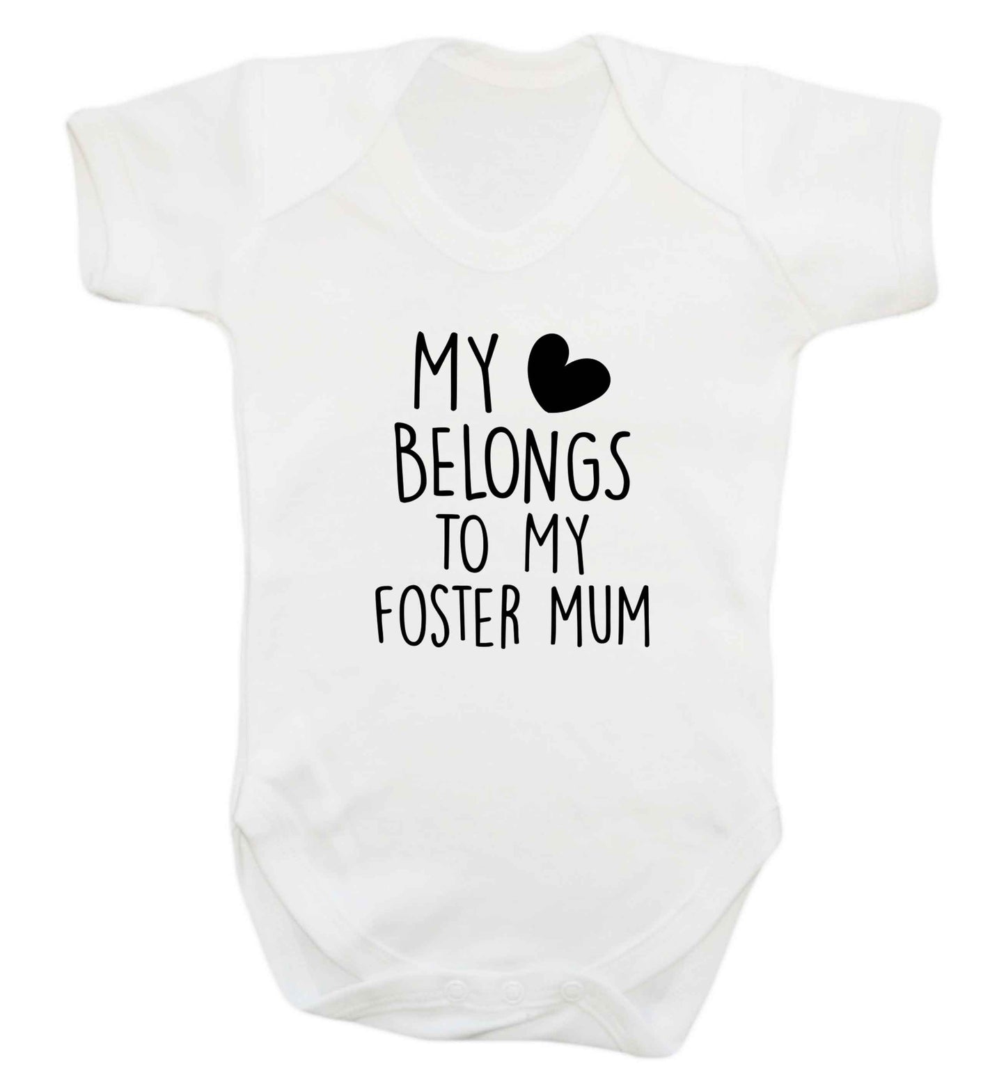 My heart belongs to my foster mum baby vest white 18-24 months