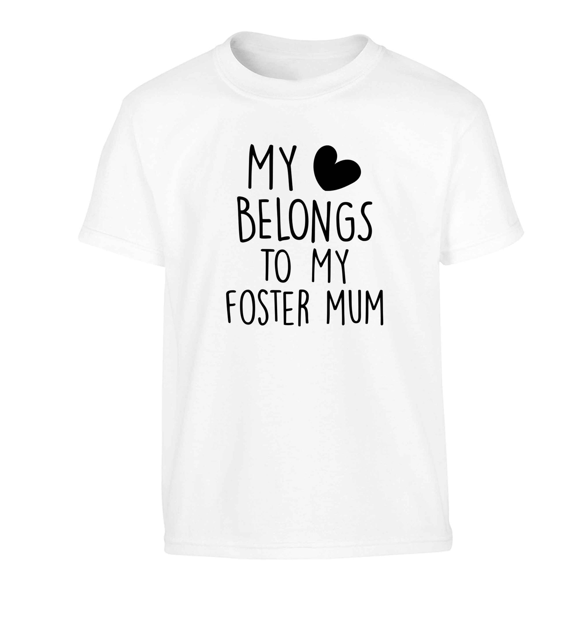 My heart belongs to my foster mum Children's white Tshirt 12-13 Years