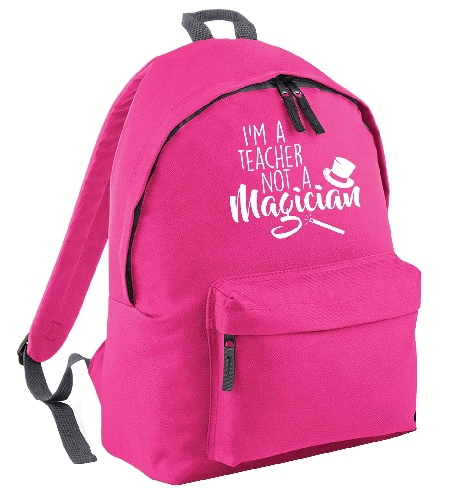 I'm a teacher not a magician pink adults backpack