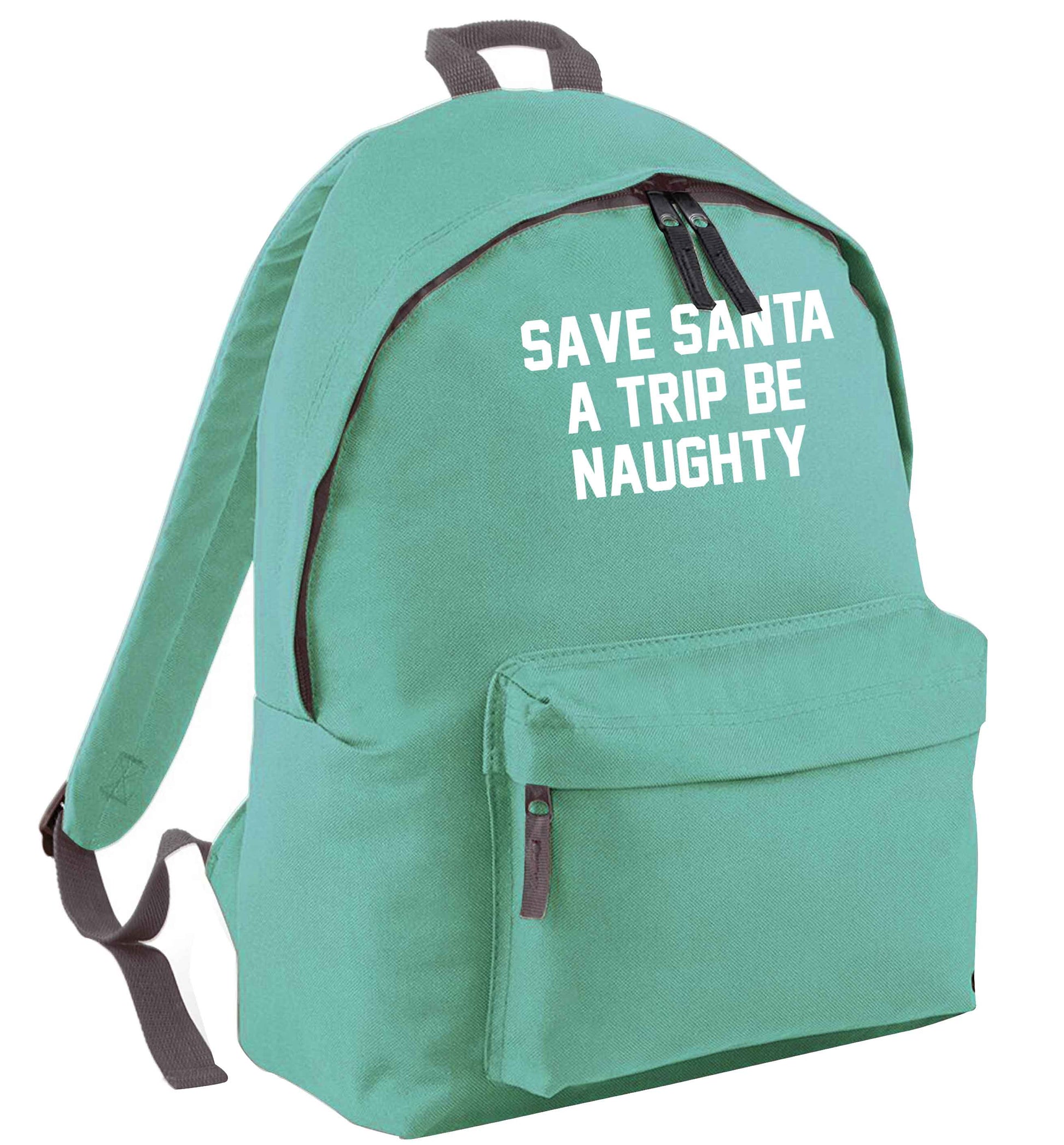 Save Santa a trip be naughty mint adults backpack