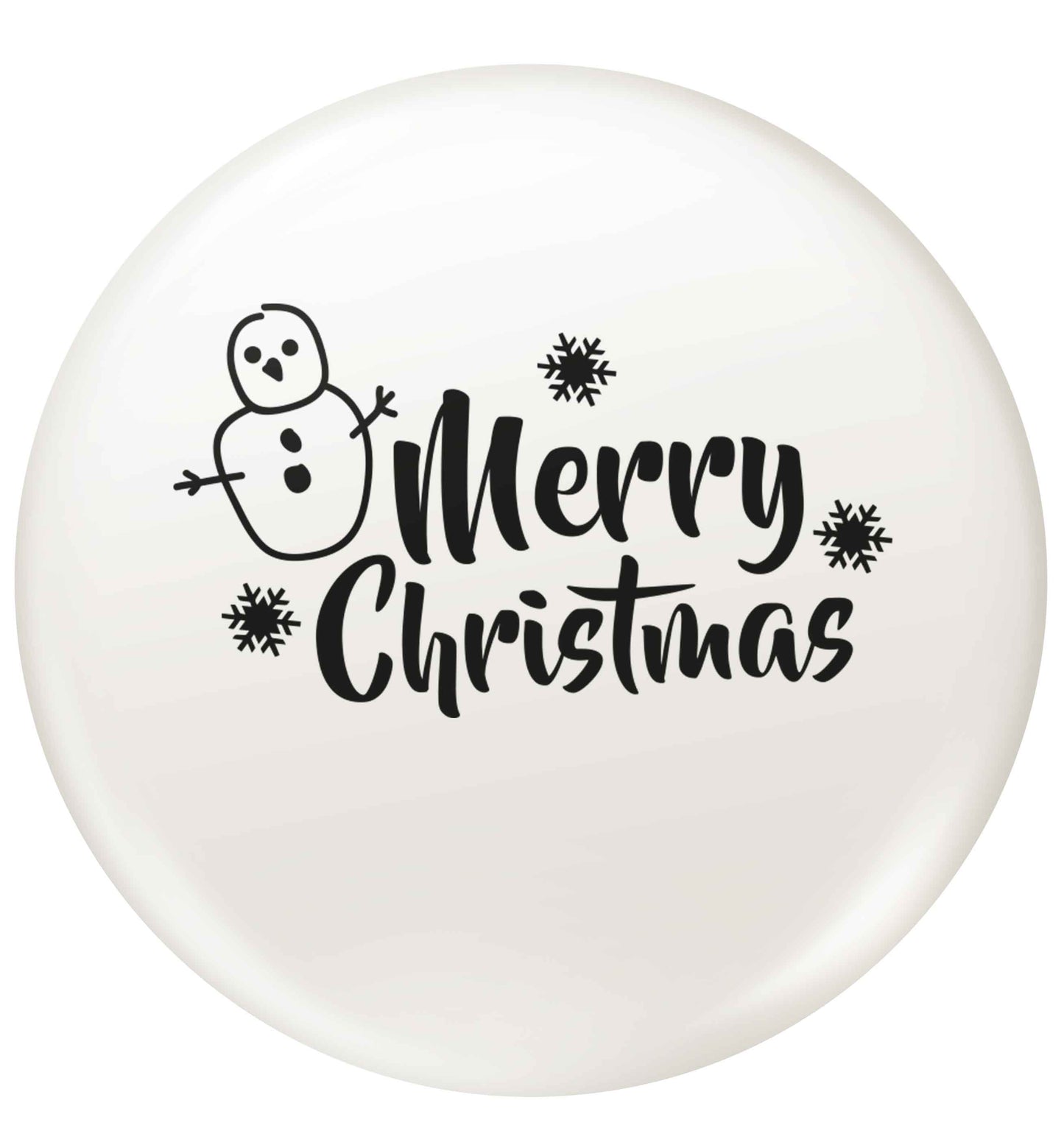 Merry Christmas - snowman small 25mm Pin badge