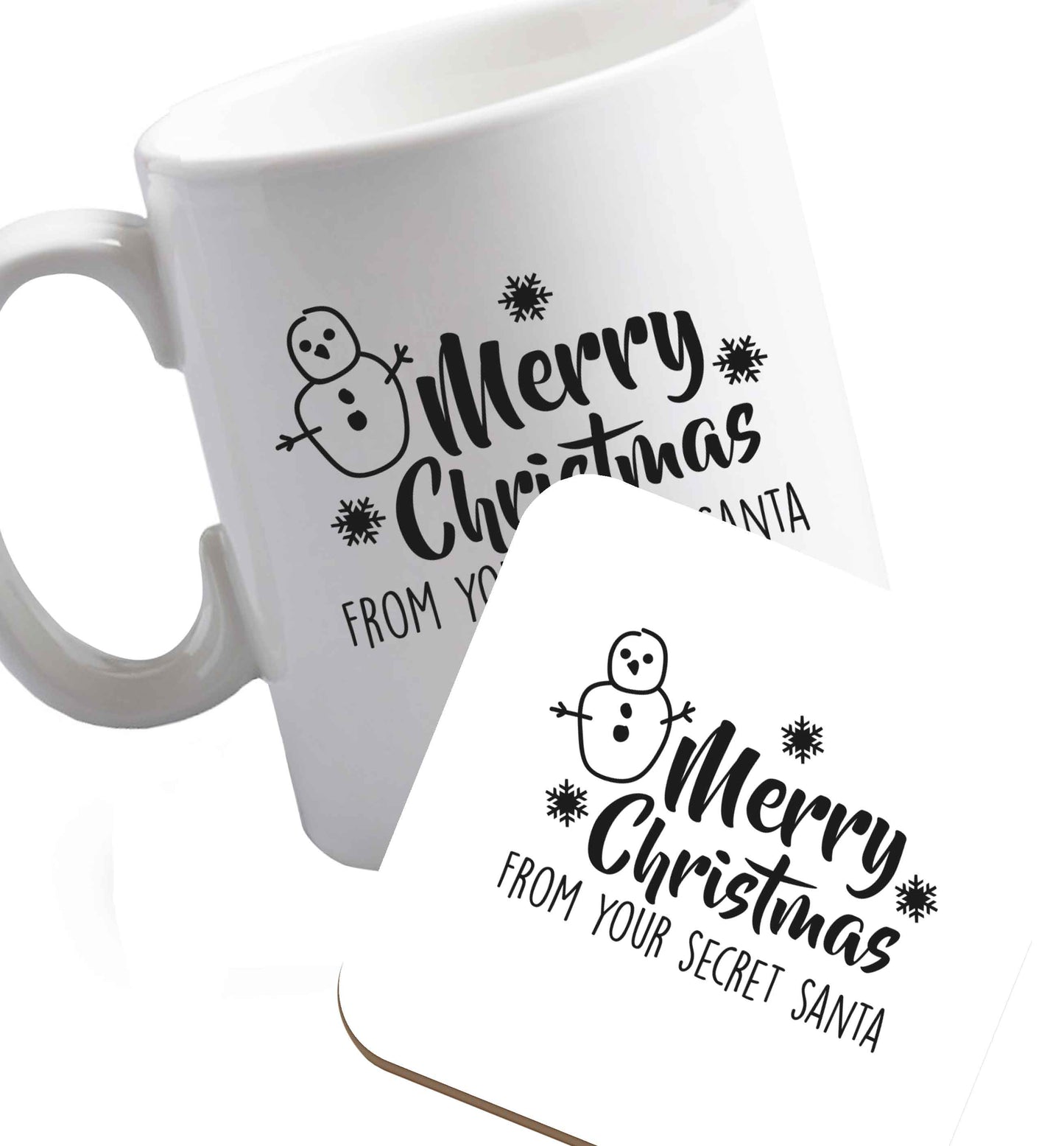 10 oz Favourite Type Pan Pancake ceramic mug and coaster set right handed