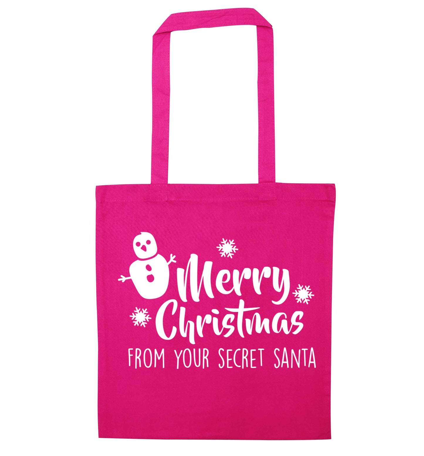 Merry Christmas from your secret Santa pink tote bag