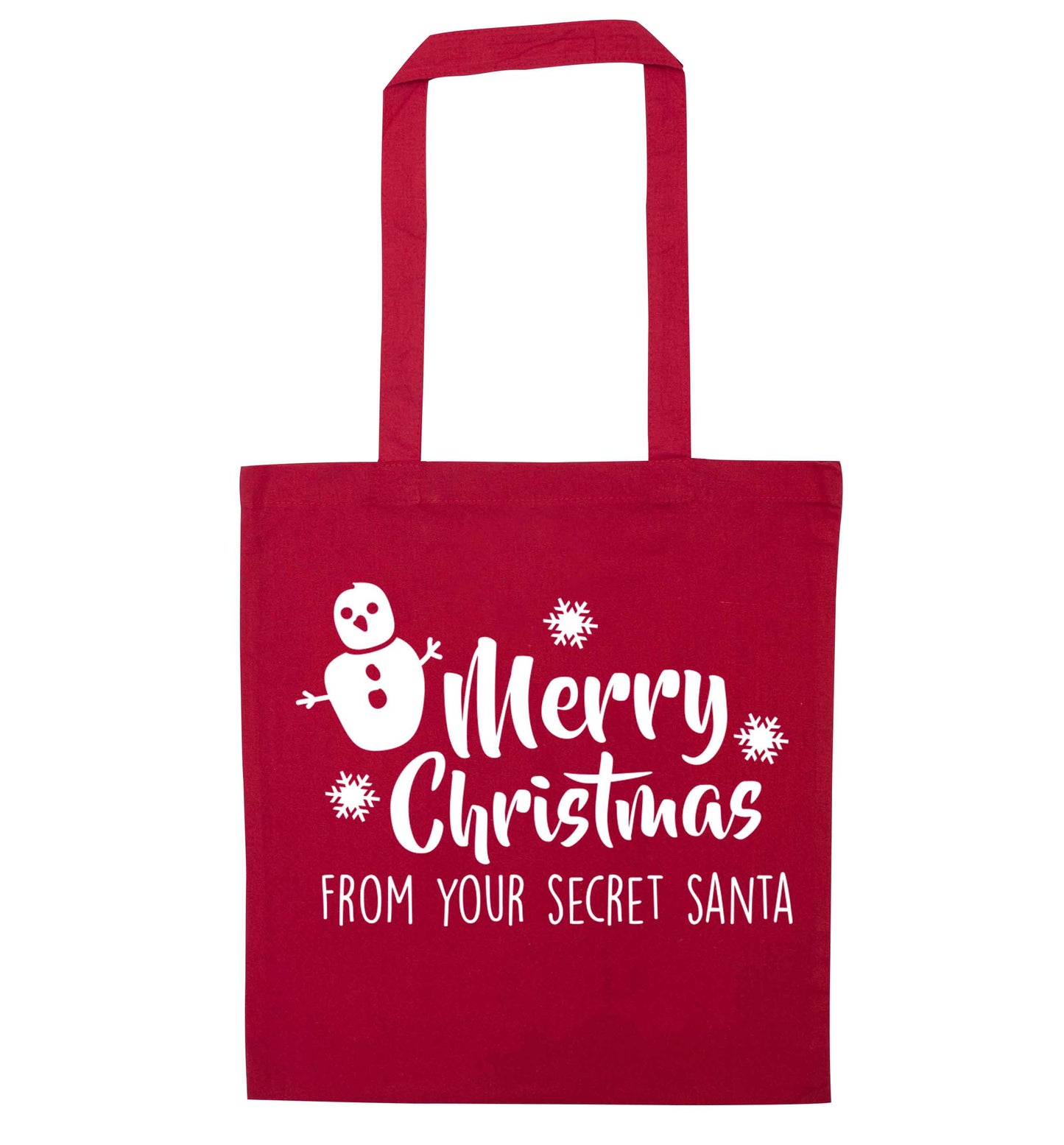 Merry Christmas from your secret Santa red tote bag
