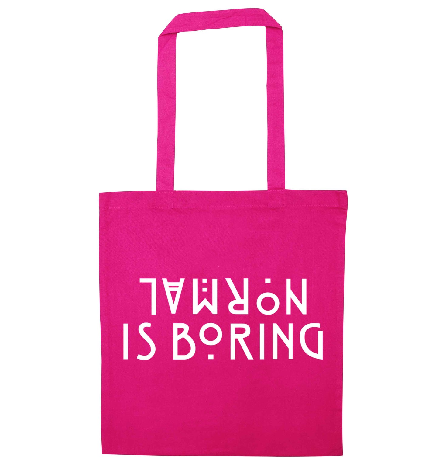 Normal is boring pink tote bag