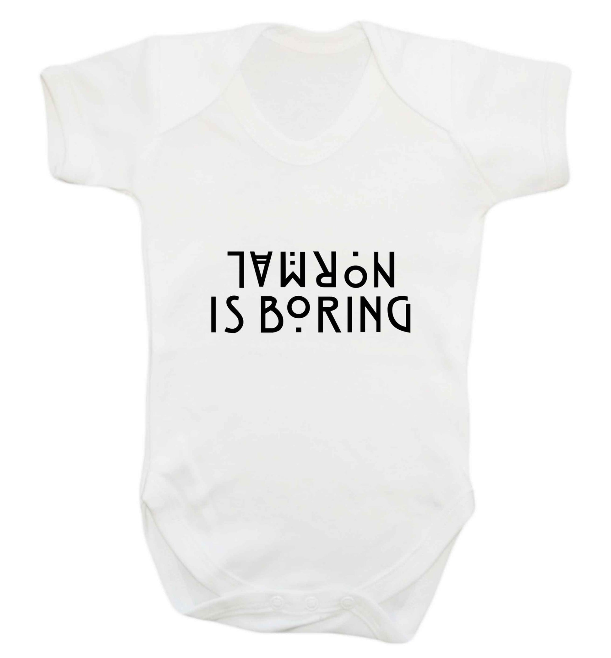 Normal is boring baby vest white 18-24 months