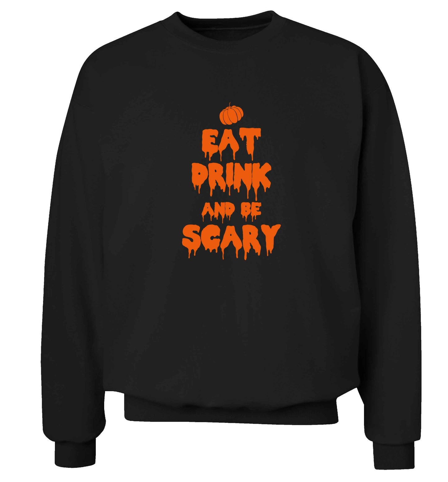 Eat drink and be scary adult's unisex black sweater 2XL