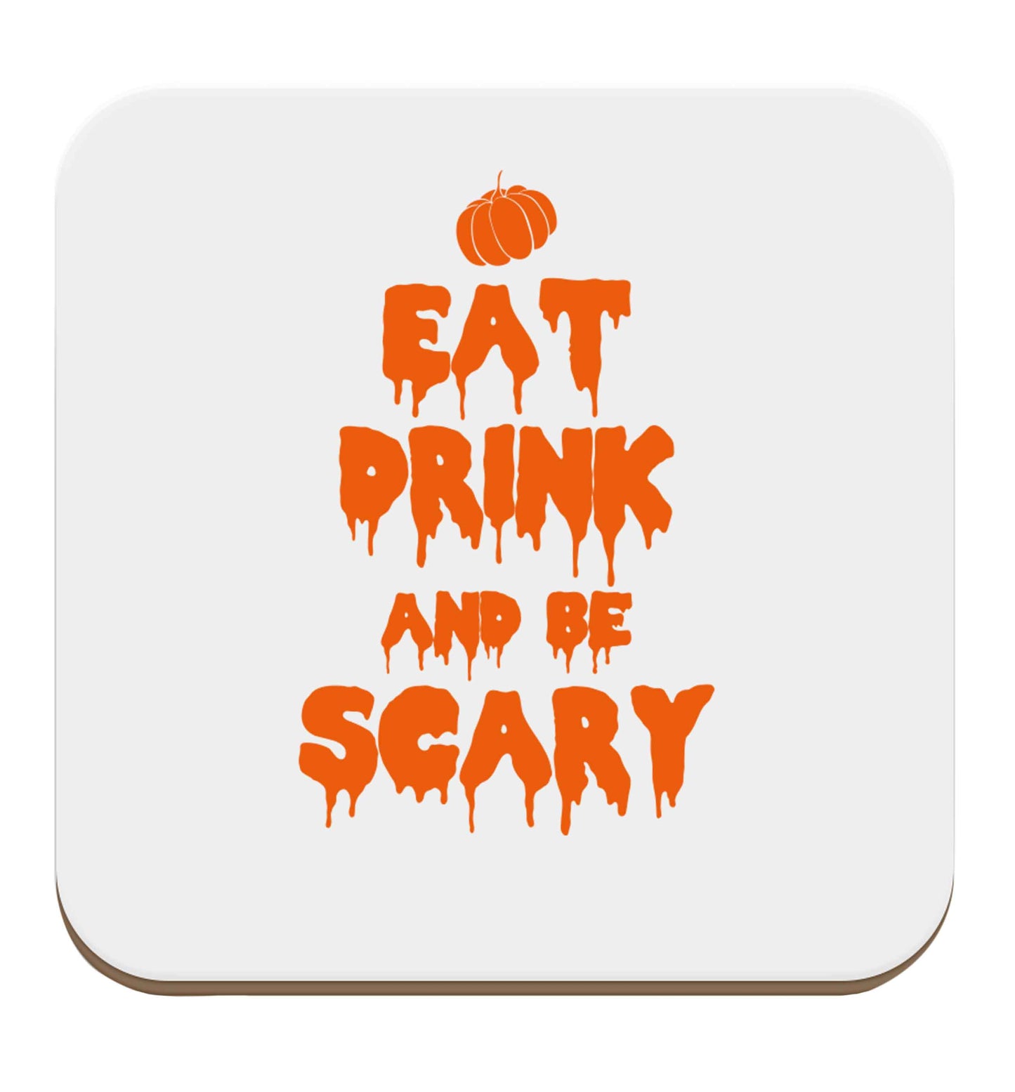 Eat drink and be scary set of four coasters