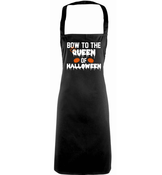 Bow to the Queen of halloween adults black apron