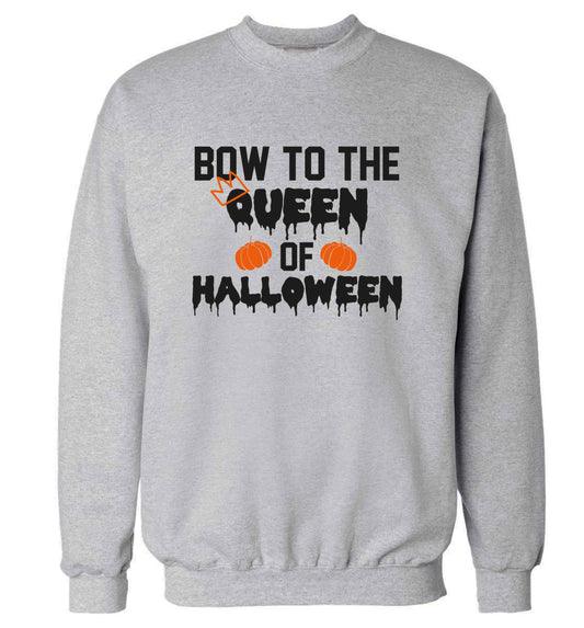 Bow to the Queen of halloween adult's unisex grey sweater 2XL
