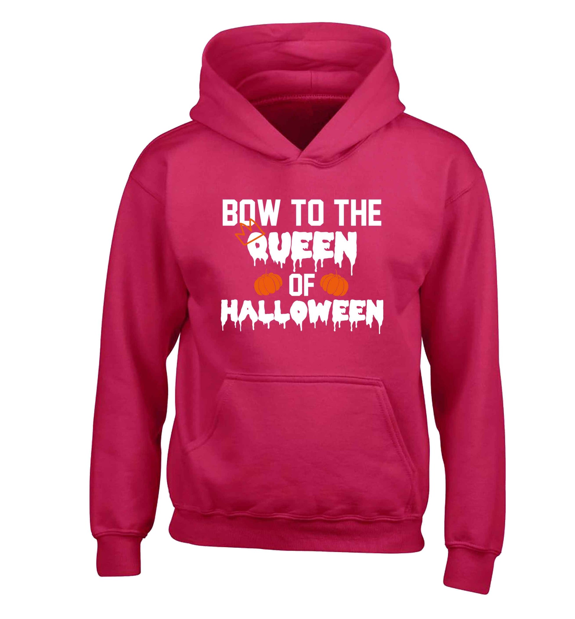 Bow to the Queen of halloween children's pink hoodie 12-13 Years