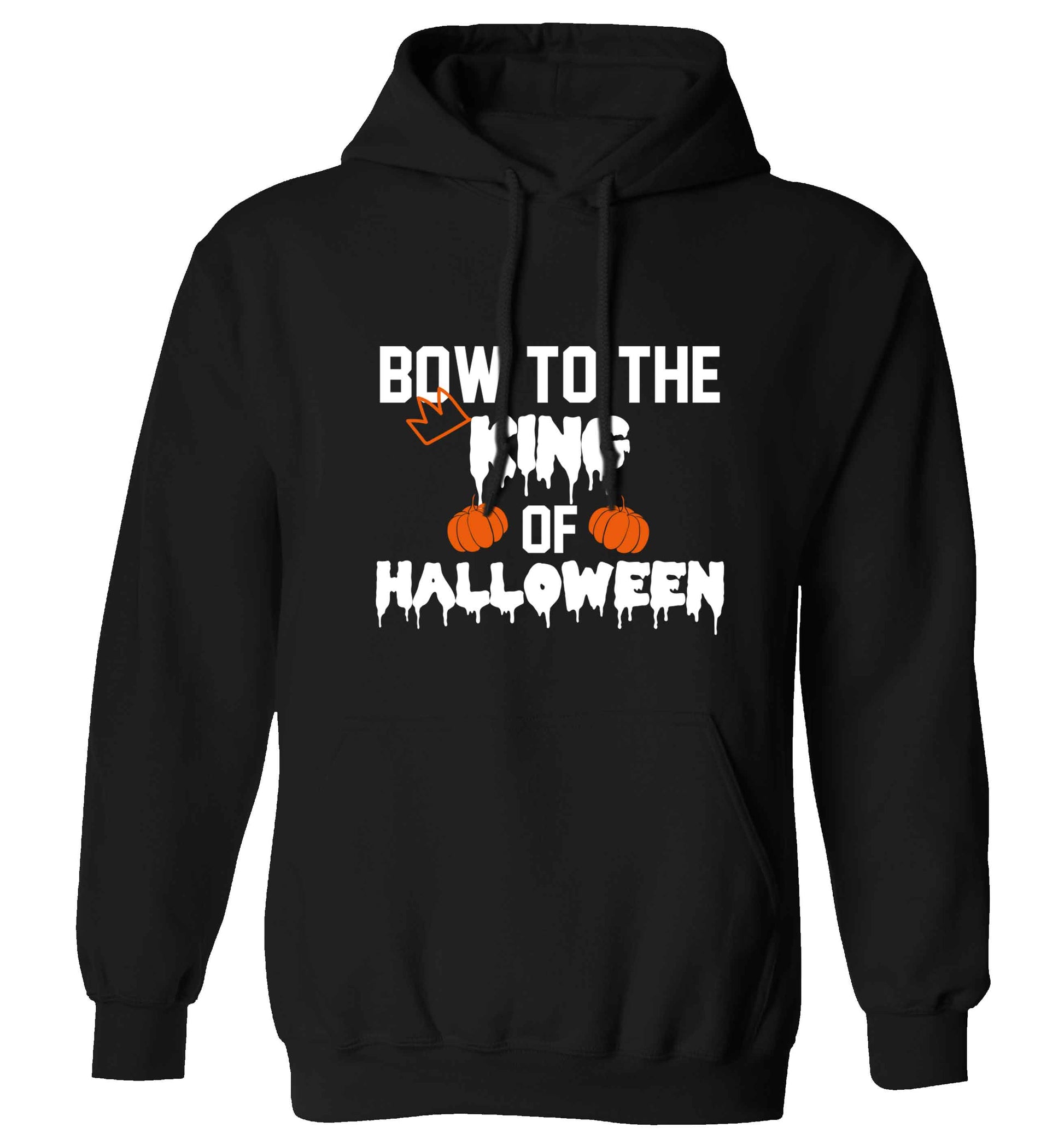 Bow to the King of halloween adults unisex black hoodie 2XL