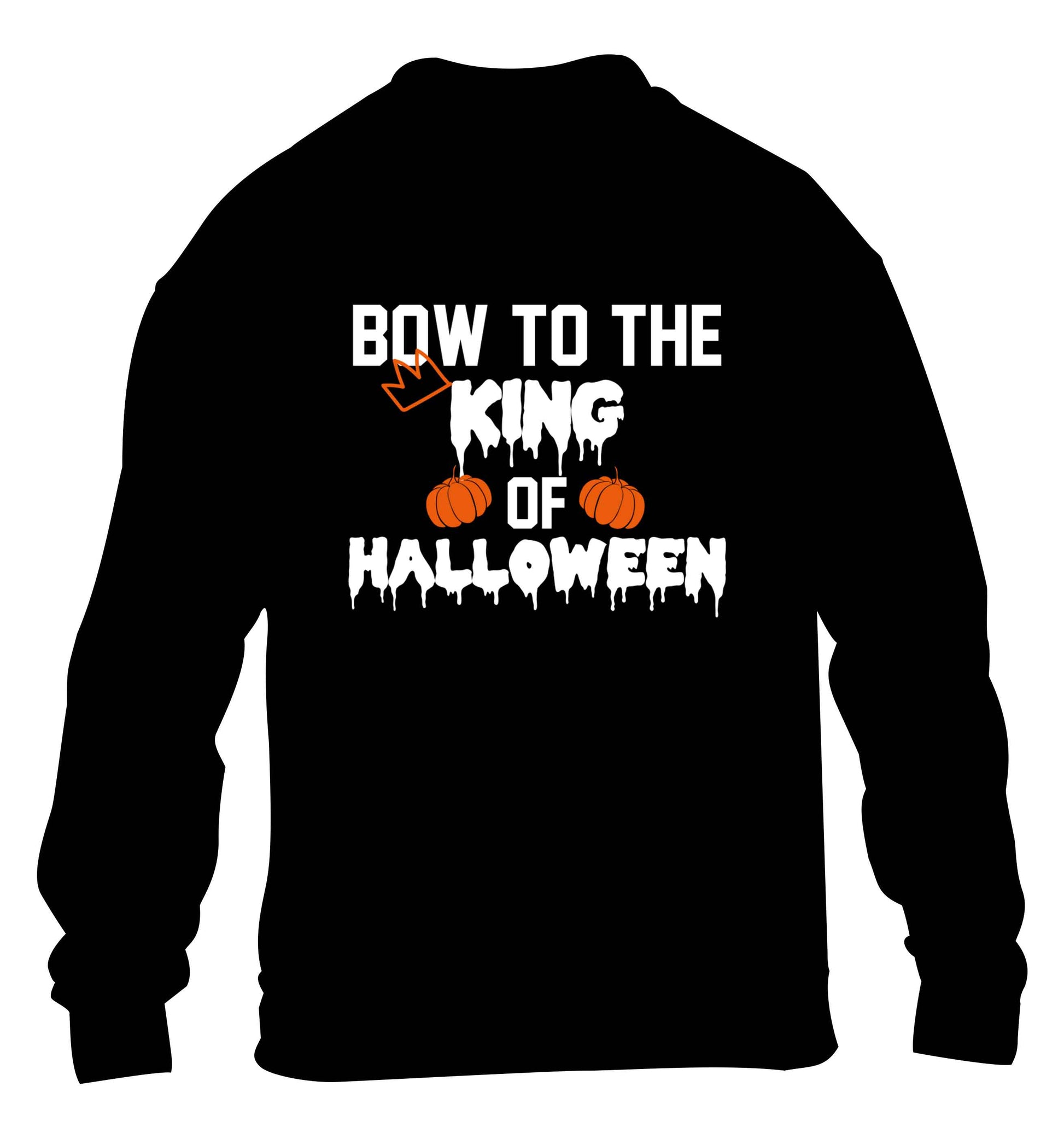 Bow to the King of halloween children's black sweater 12-13 Years