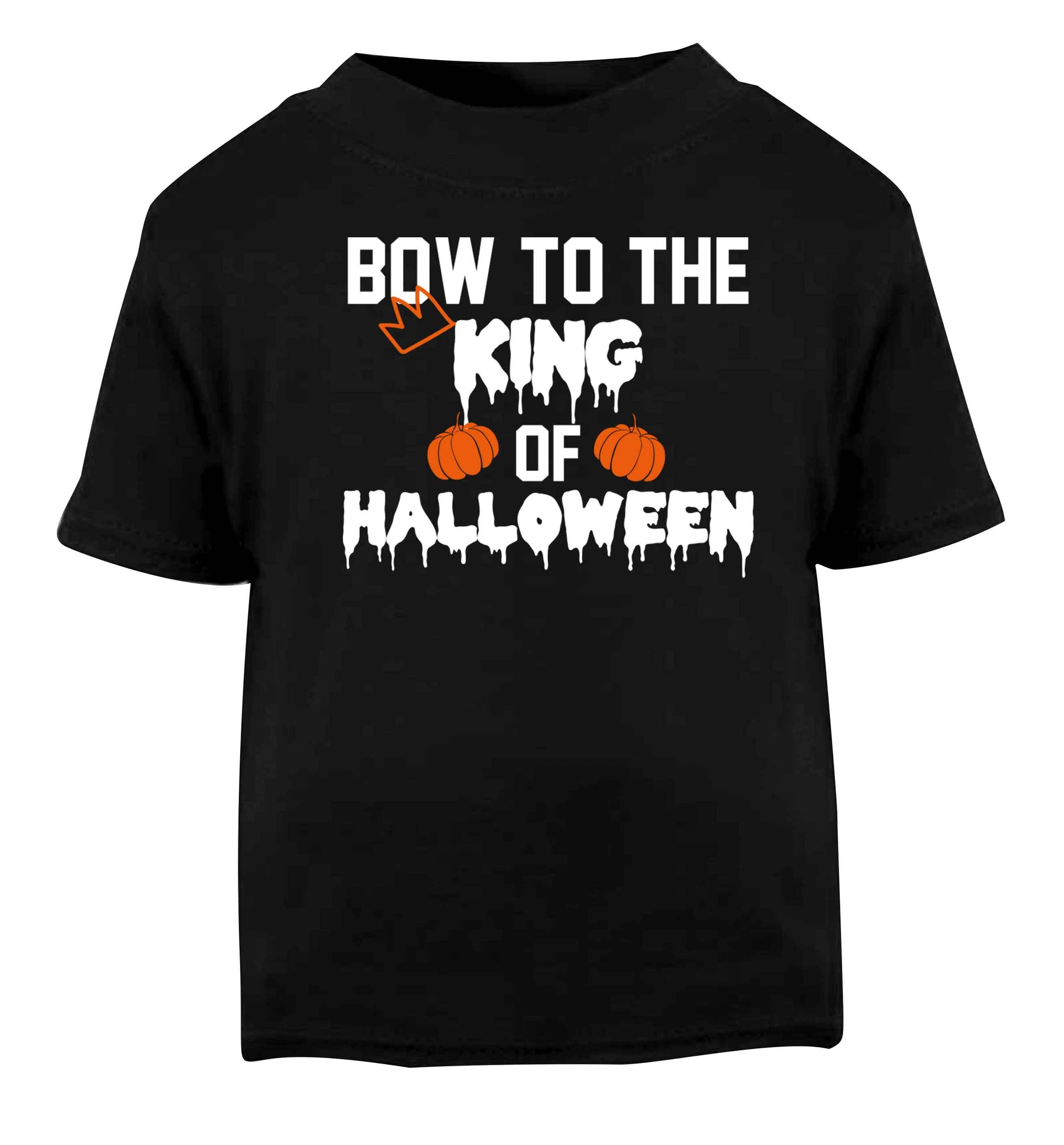 Bow to the King of halloween Black baby toddler Tshirt 2 years