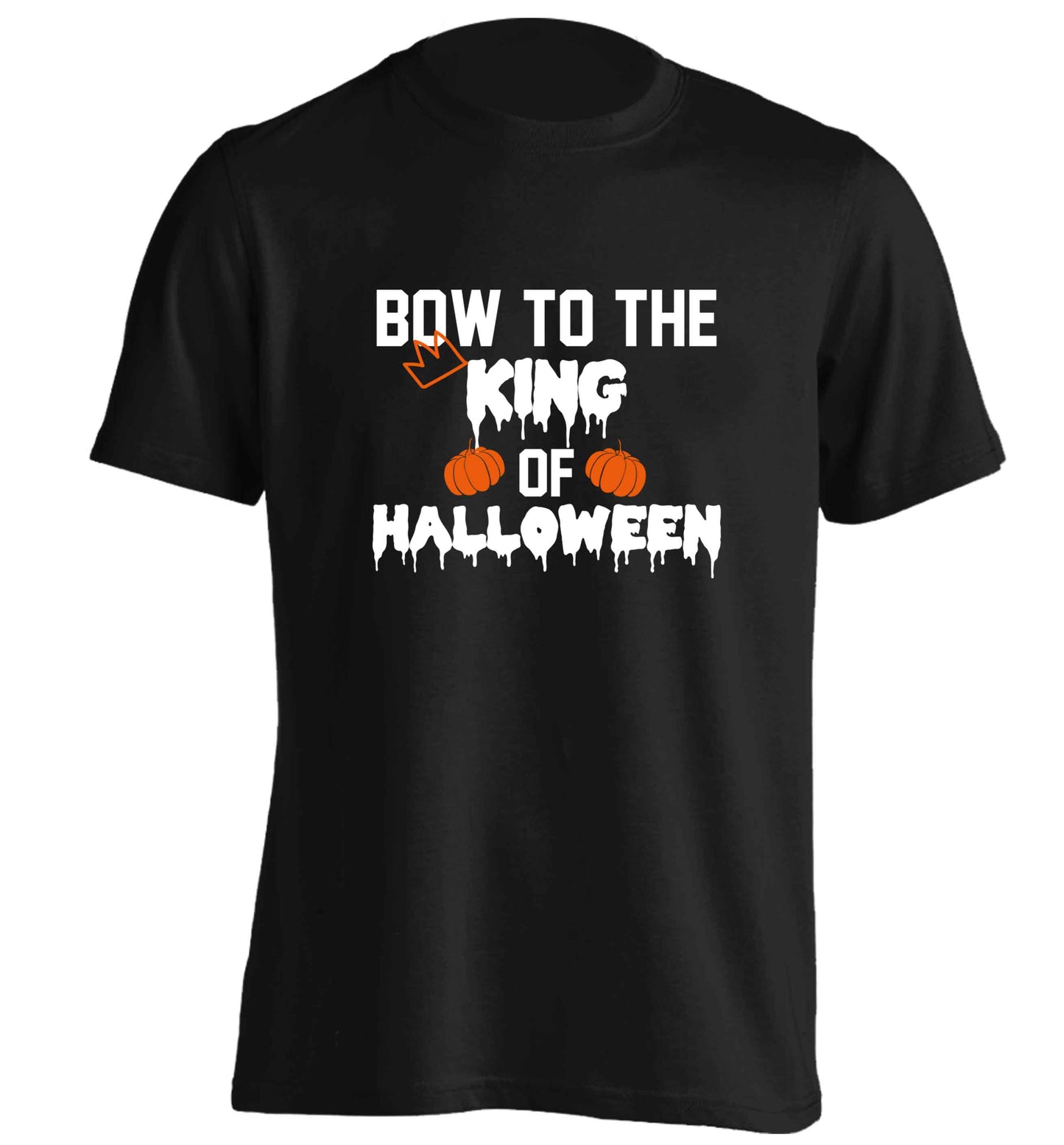 Bow to the King of halloween adults unisex black Tshirt 2XL