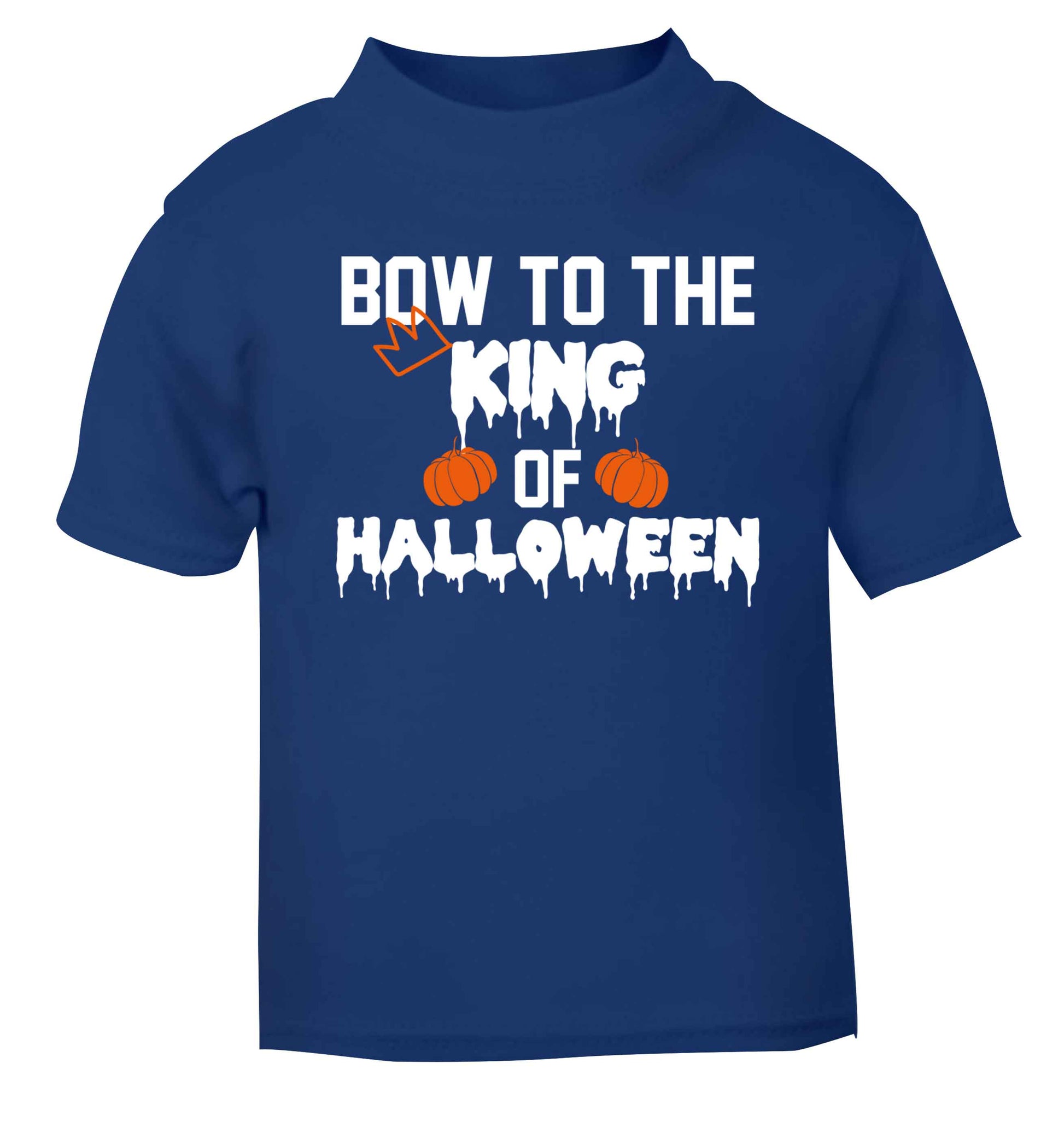 Bow to the King of halloween blue baby toddler Tshirt 2 Years