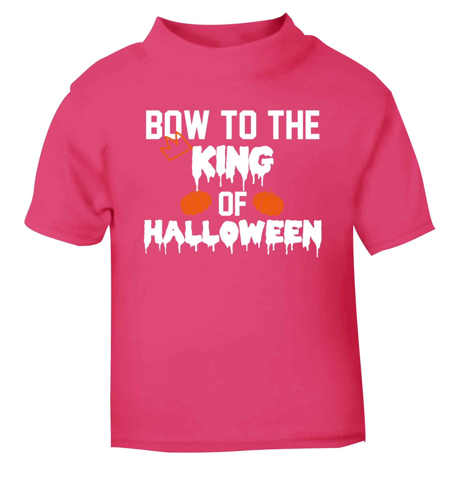 Bow to the King of halloween pink baby toddler Tshirt 2 Years