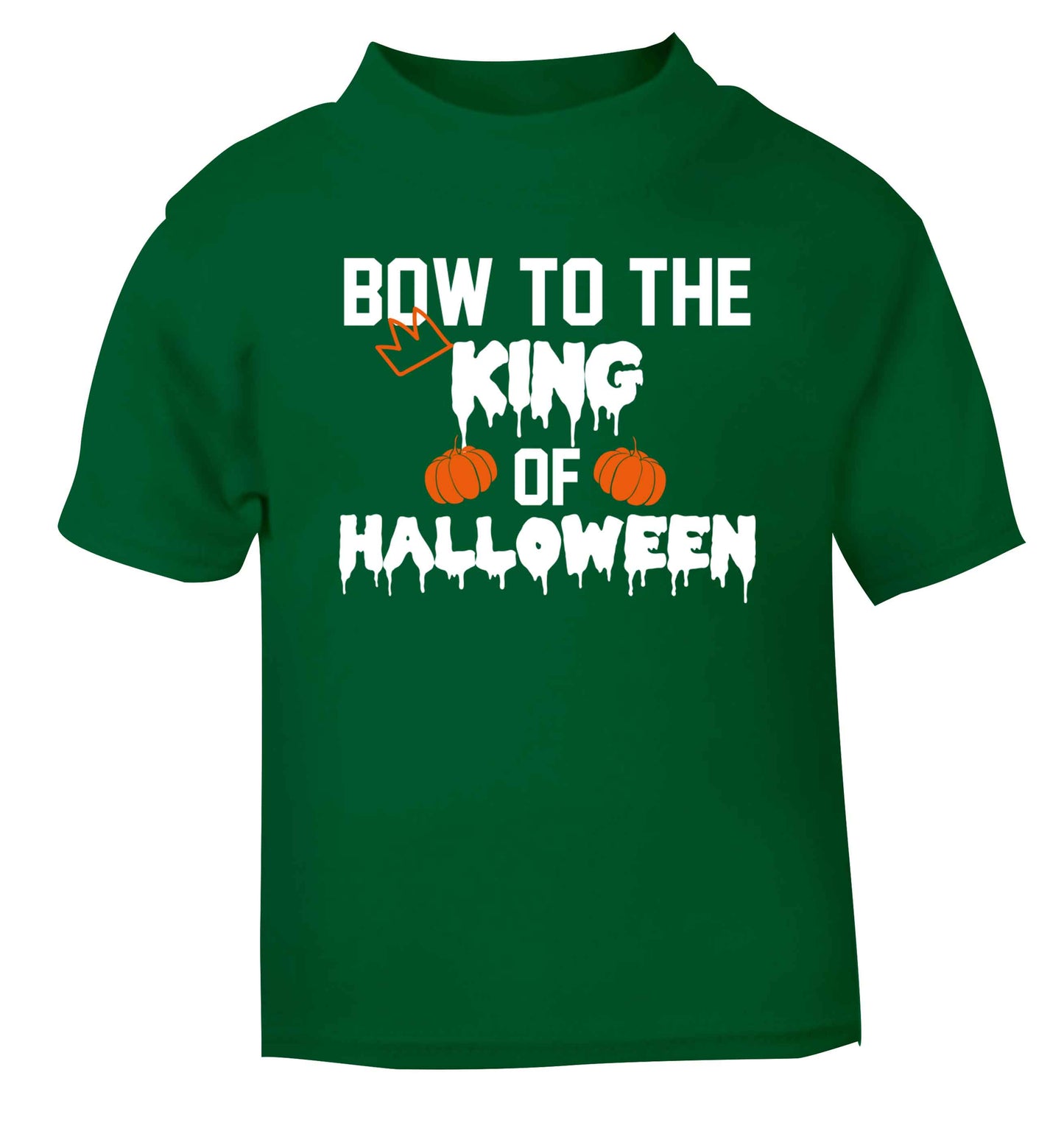 Bow to the King of halloween green baby toddler Tshirt 2 Years