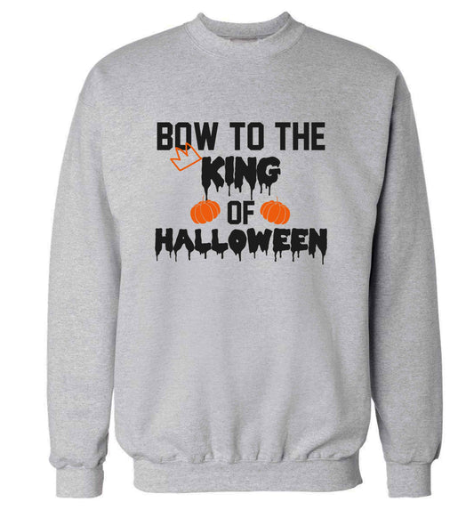 Bow to the King of halloween adult's unisex grey sweater 2XL