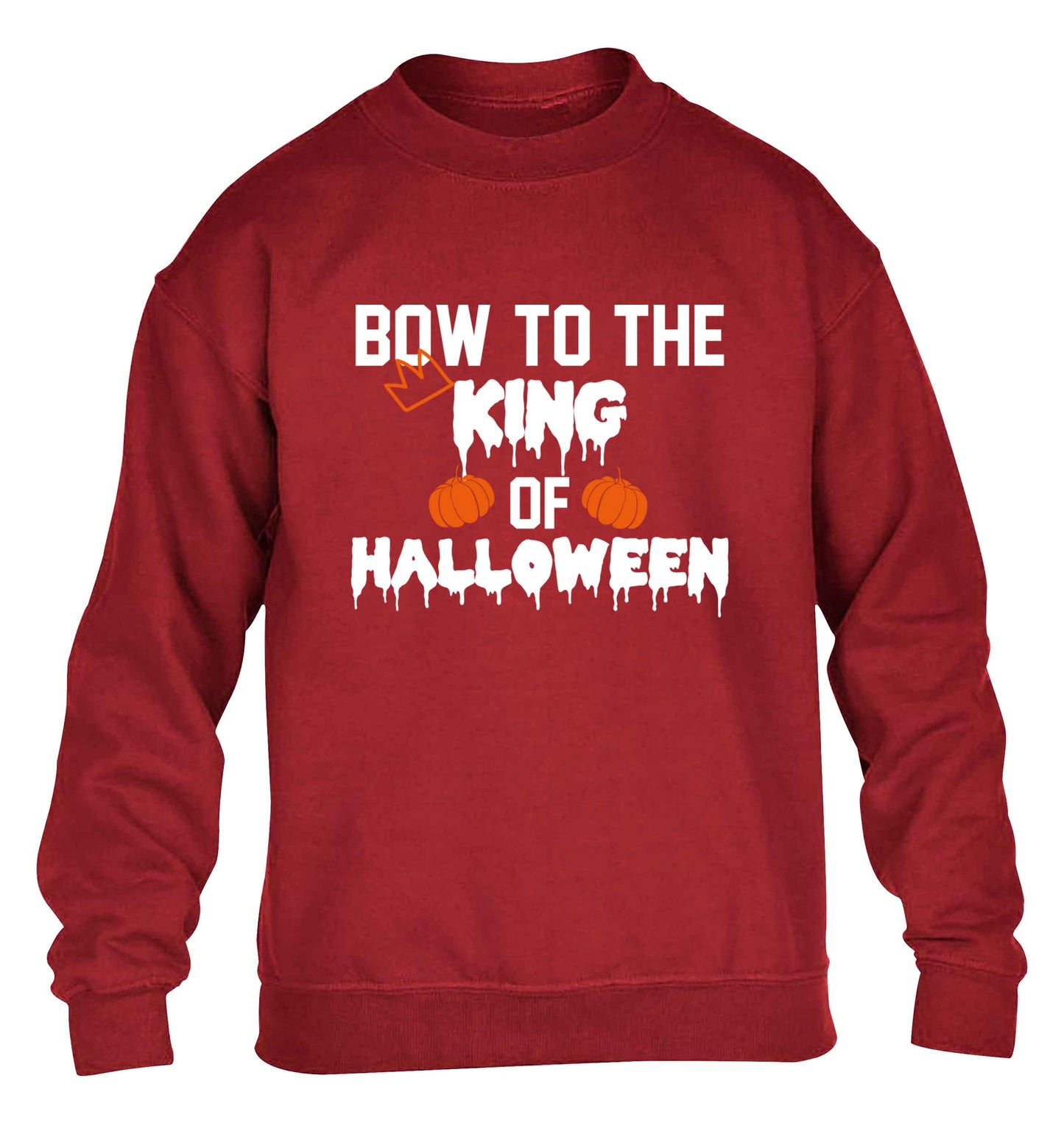 Bow to the King of halloween children's grey sweater 12-13 Years
