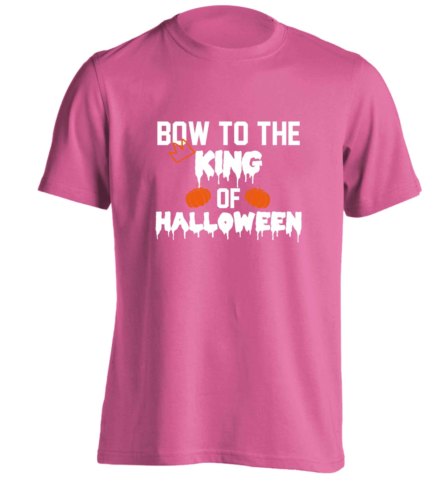 Bow to the King of halloween adults unisex pink Tshirt 2XL