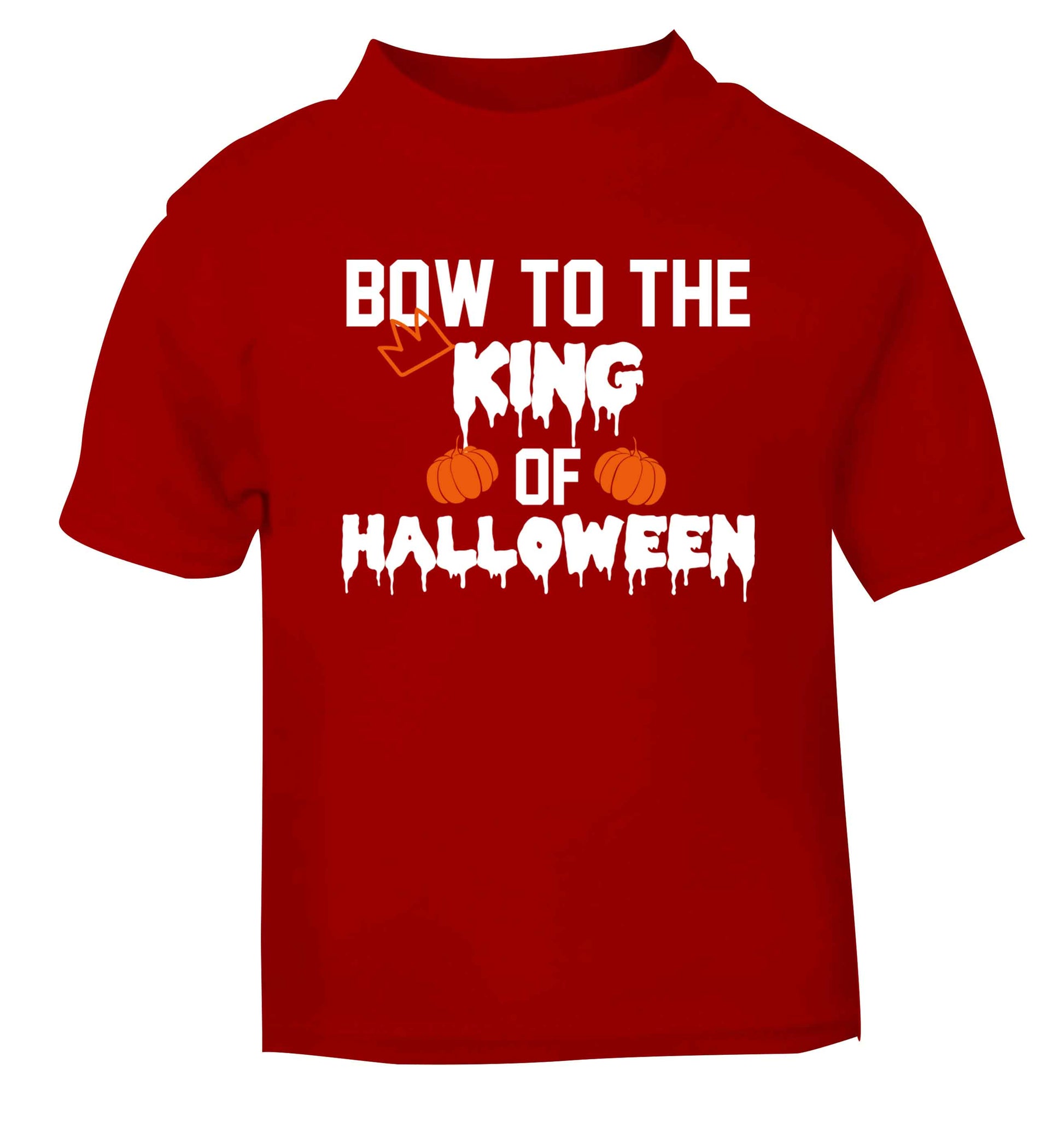 Bow to the King of halloween red baby toddler Tshirt 2 Years