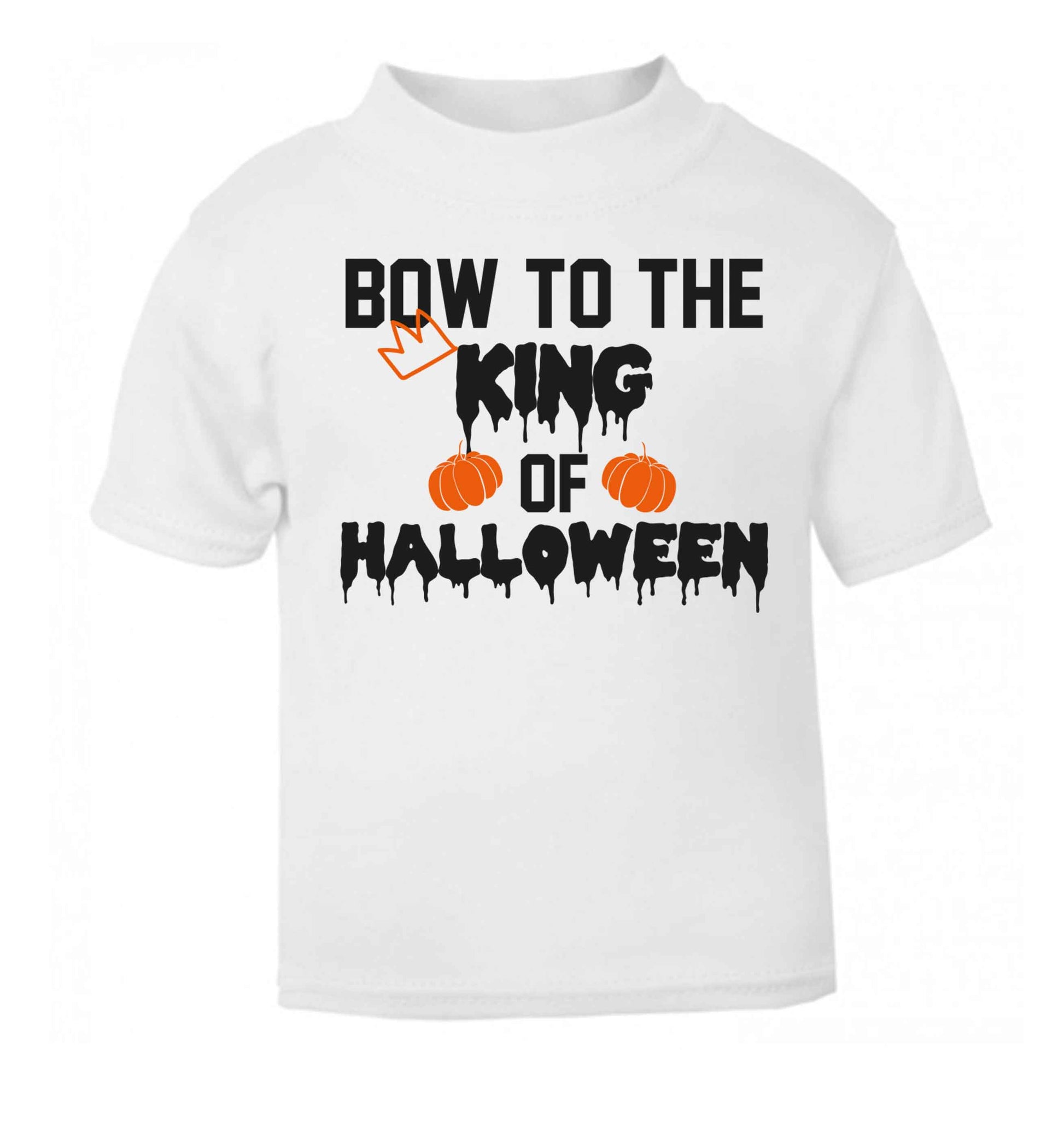 Bow to the King of halloween white baby toddler Tshirt 2 Years