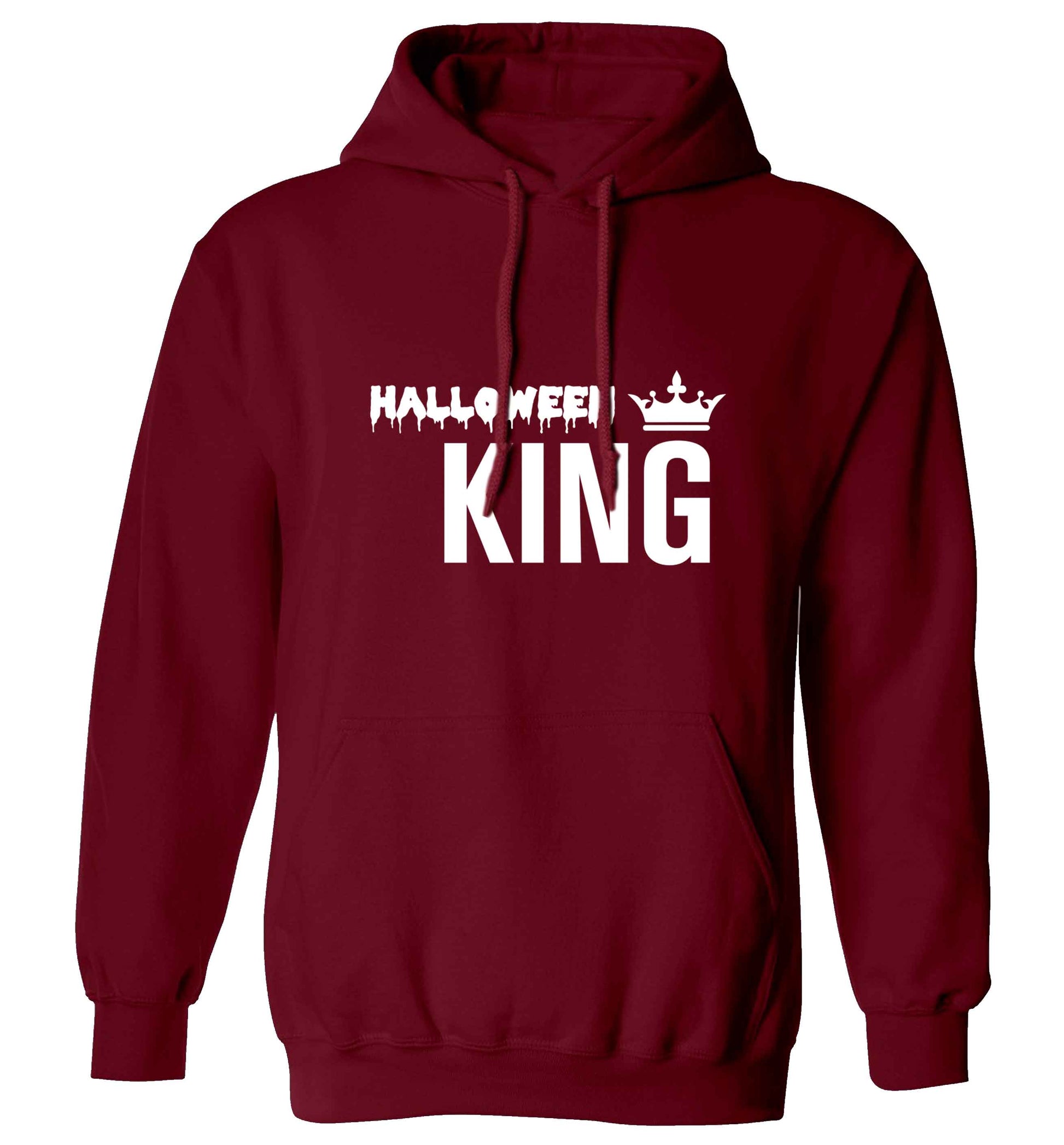Halloween king adults unisex maroon hoodie 2XL