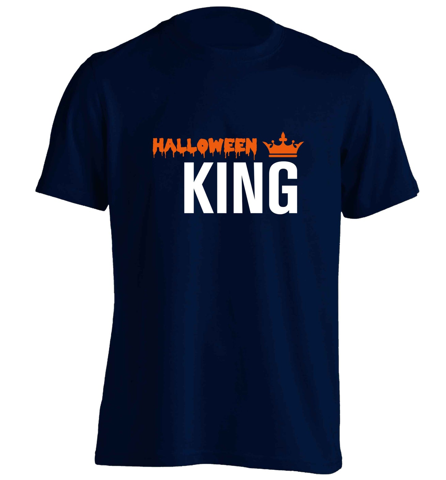 Halloween king adults unisex navy Tshirt 2XL