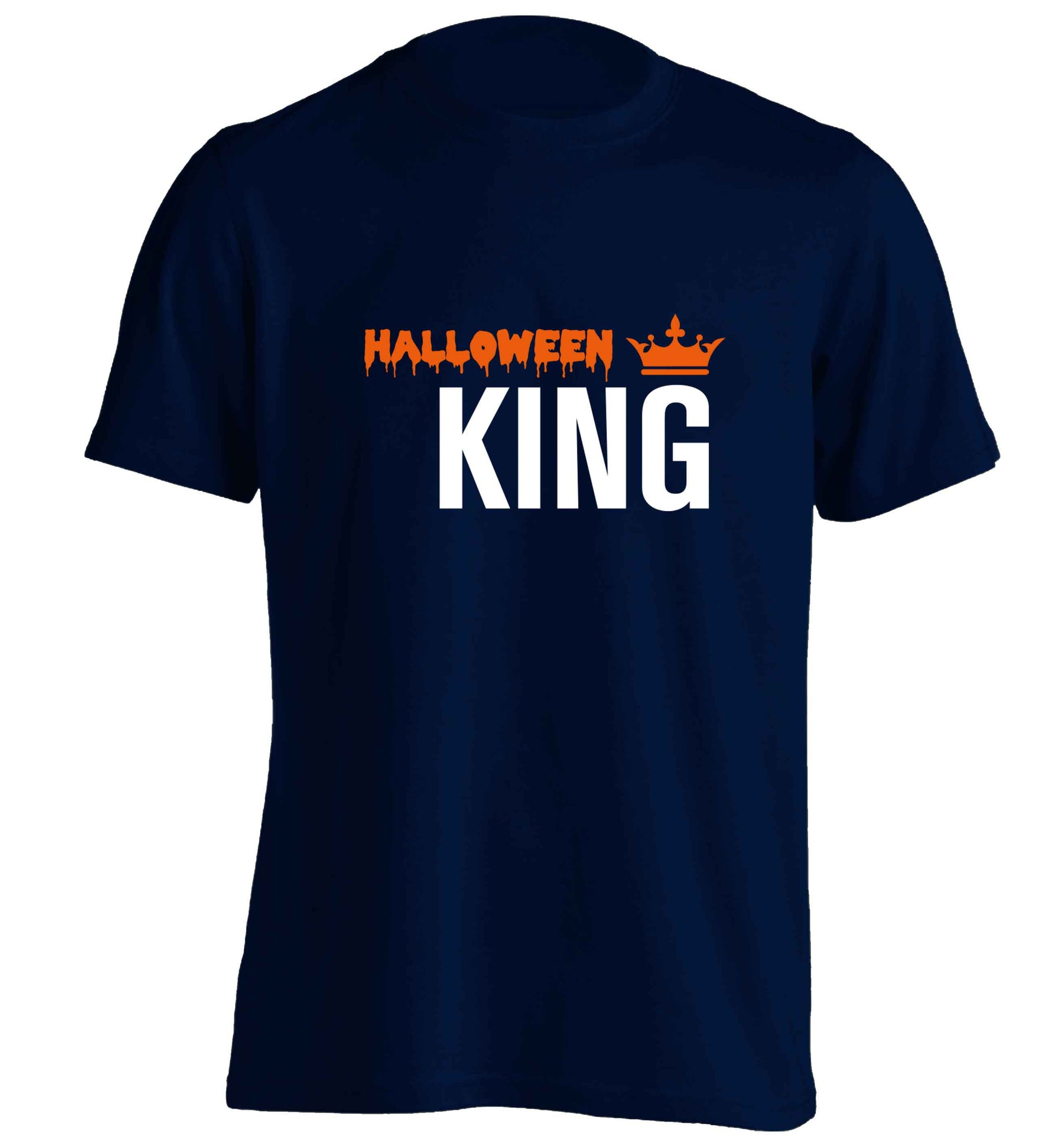 Halloween king adults unisex navy Tshirt 2XL