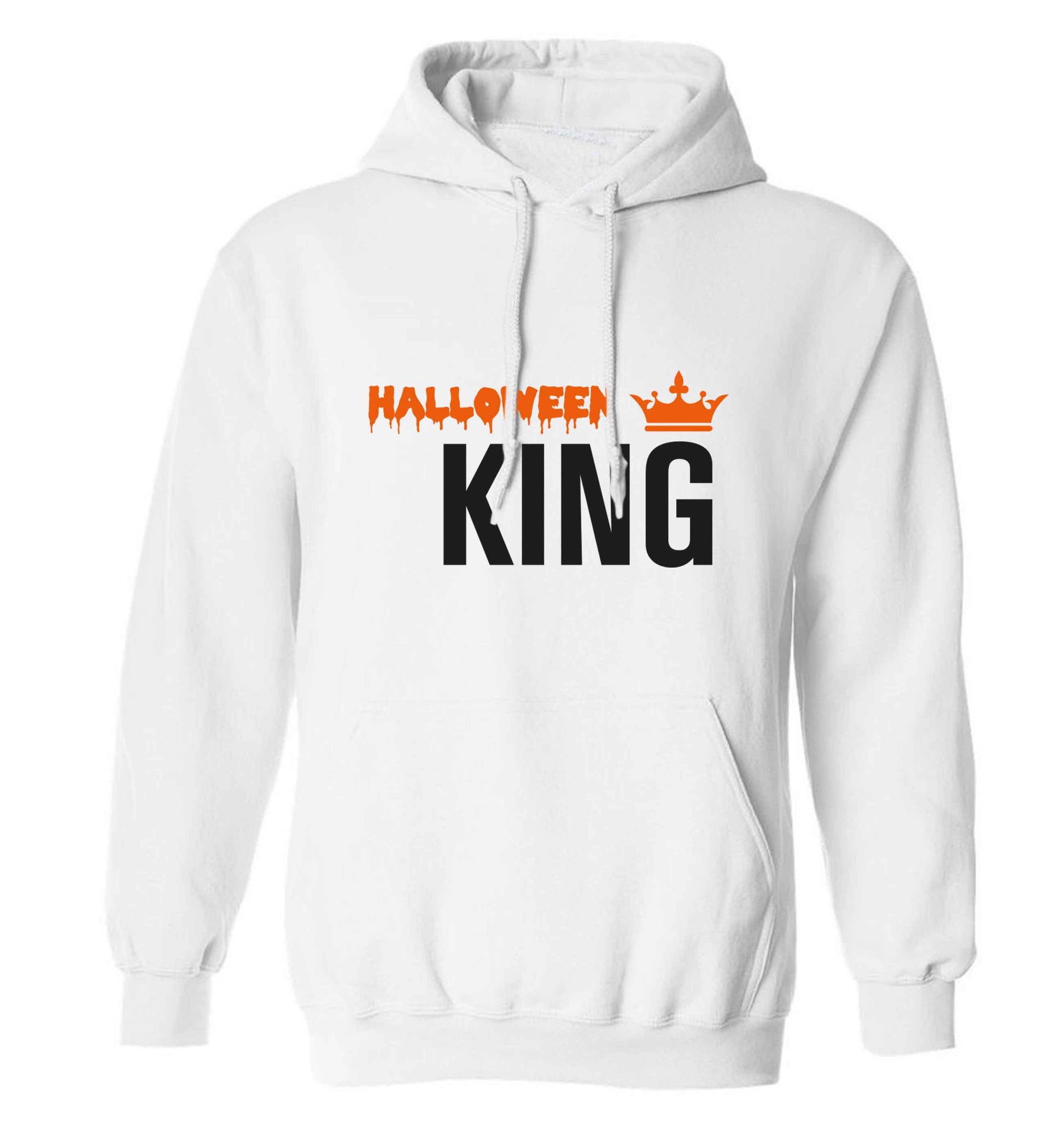 Halloween king adults unisex white hoodie 2XL